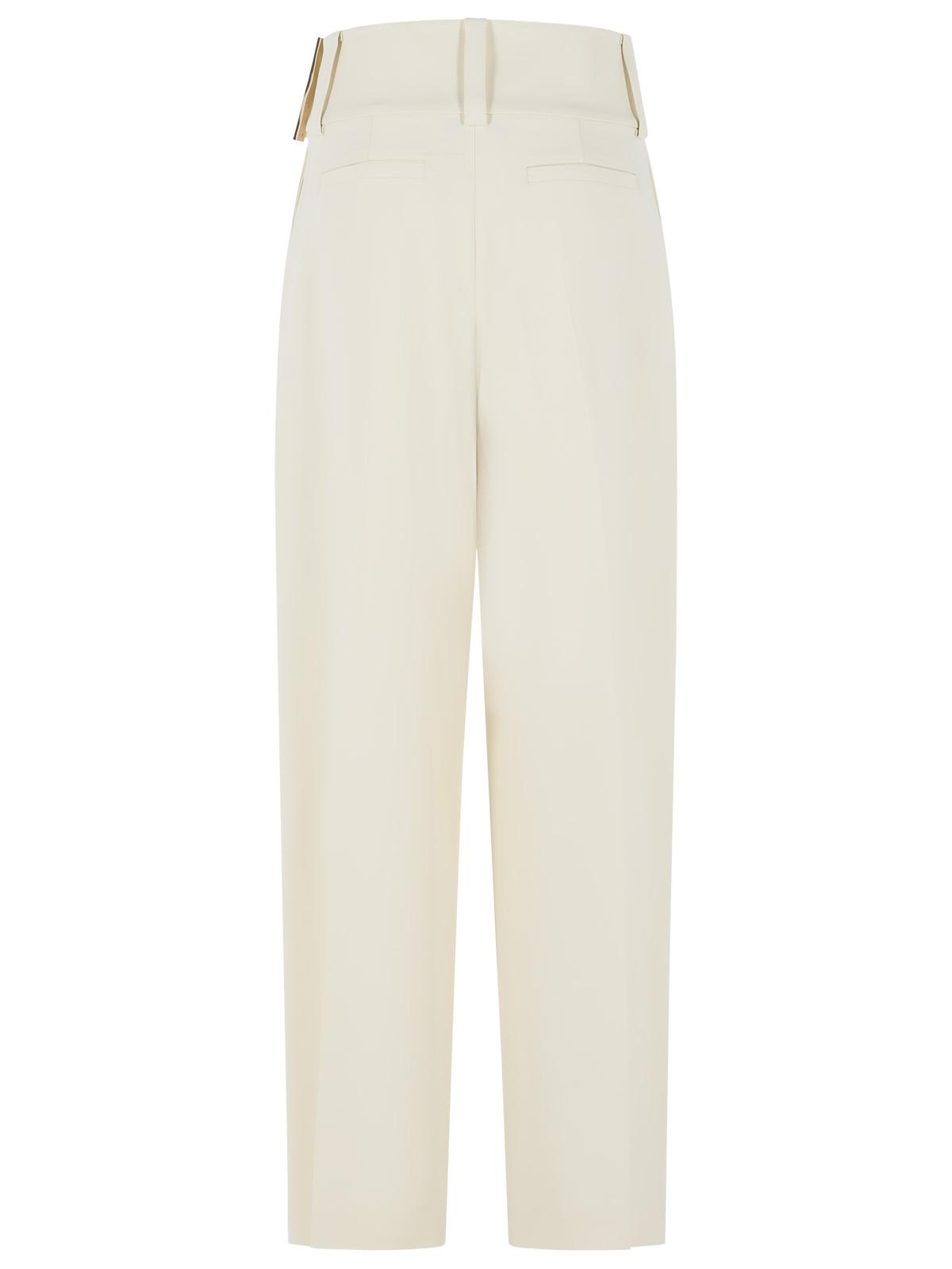 Sportmax 'Oblo' Wide Trousers In Ivory White Stretch Viscose Women SPORTMAX