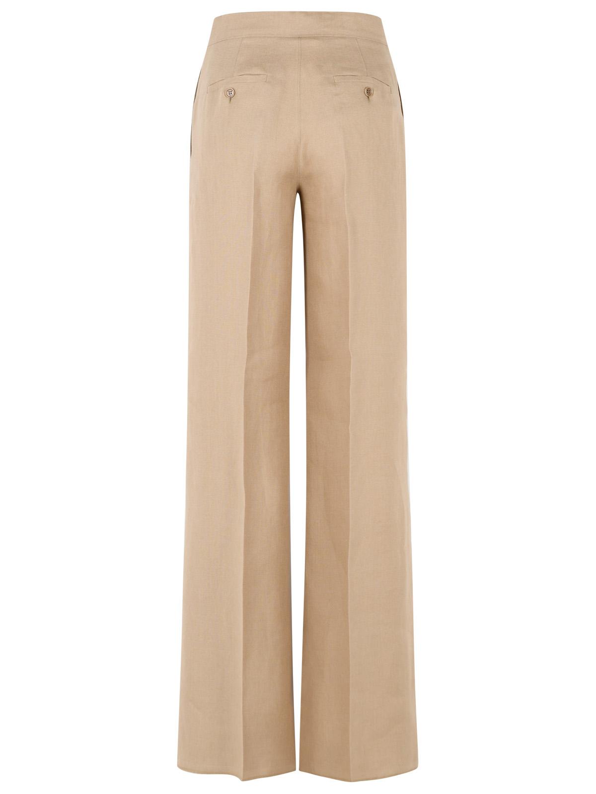 Max Mara 'Big' Regular Fit Pants In Camel Linen Natté Women MAX MARA