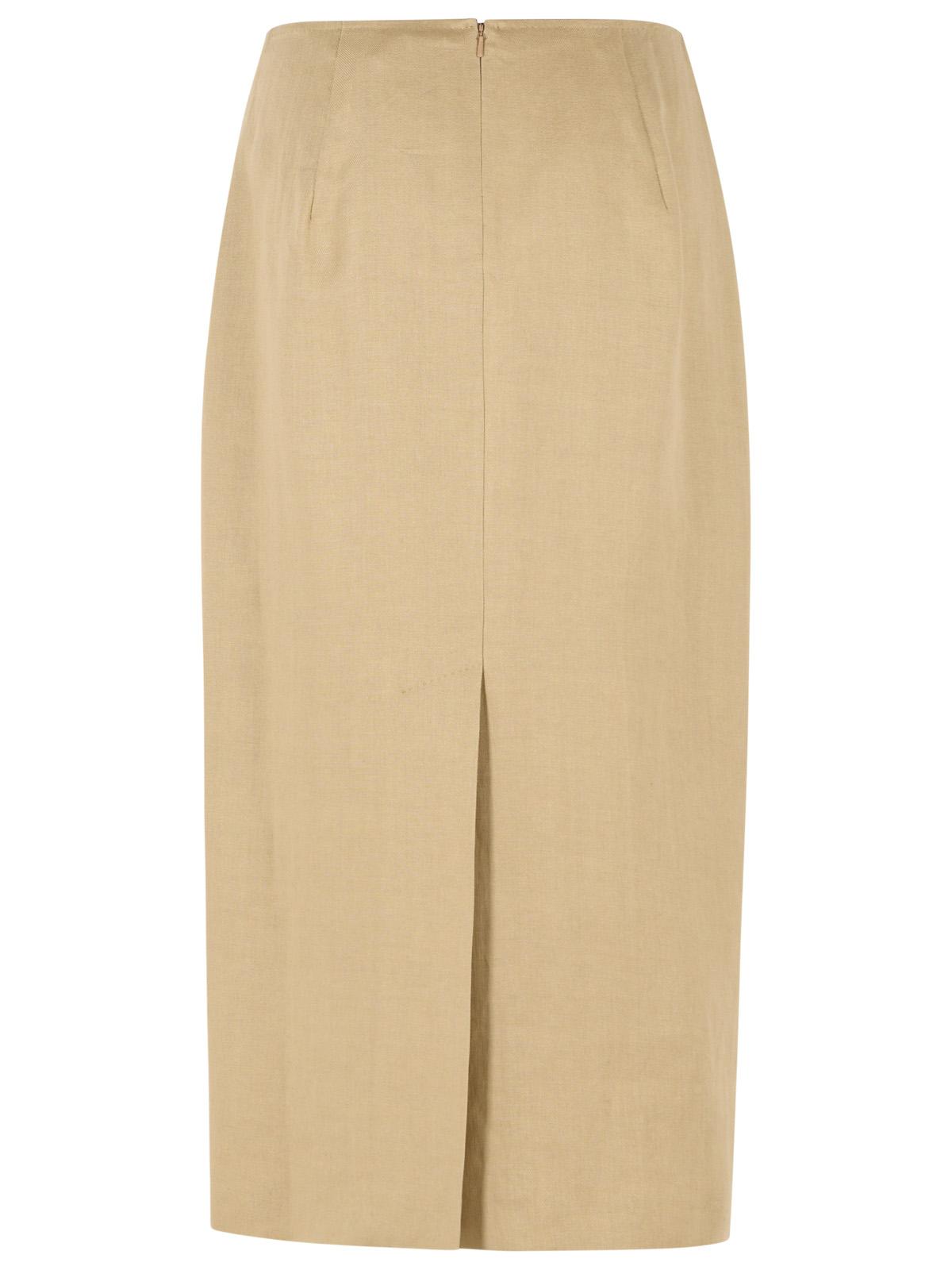 Max Mara 'Veranda' Diagonal Slim Skirt Of Camel Linen Women MAX MARA
