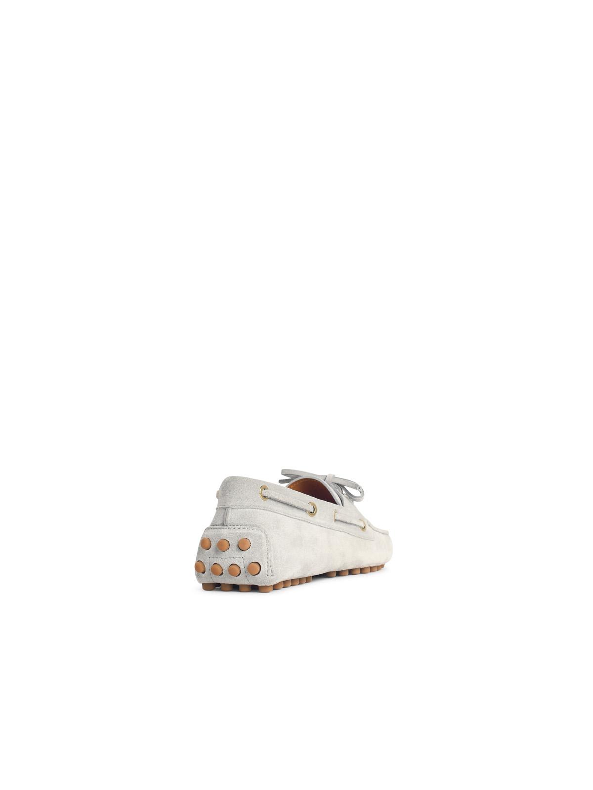 Tod's 'Gommino' Grey Suede Boat Loafers Women TOD'S