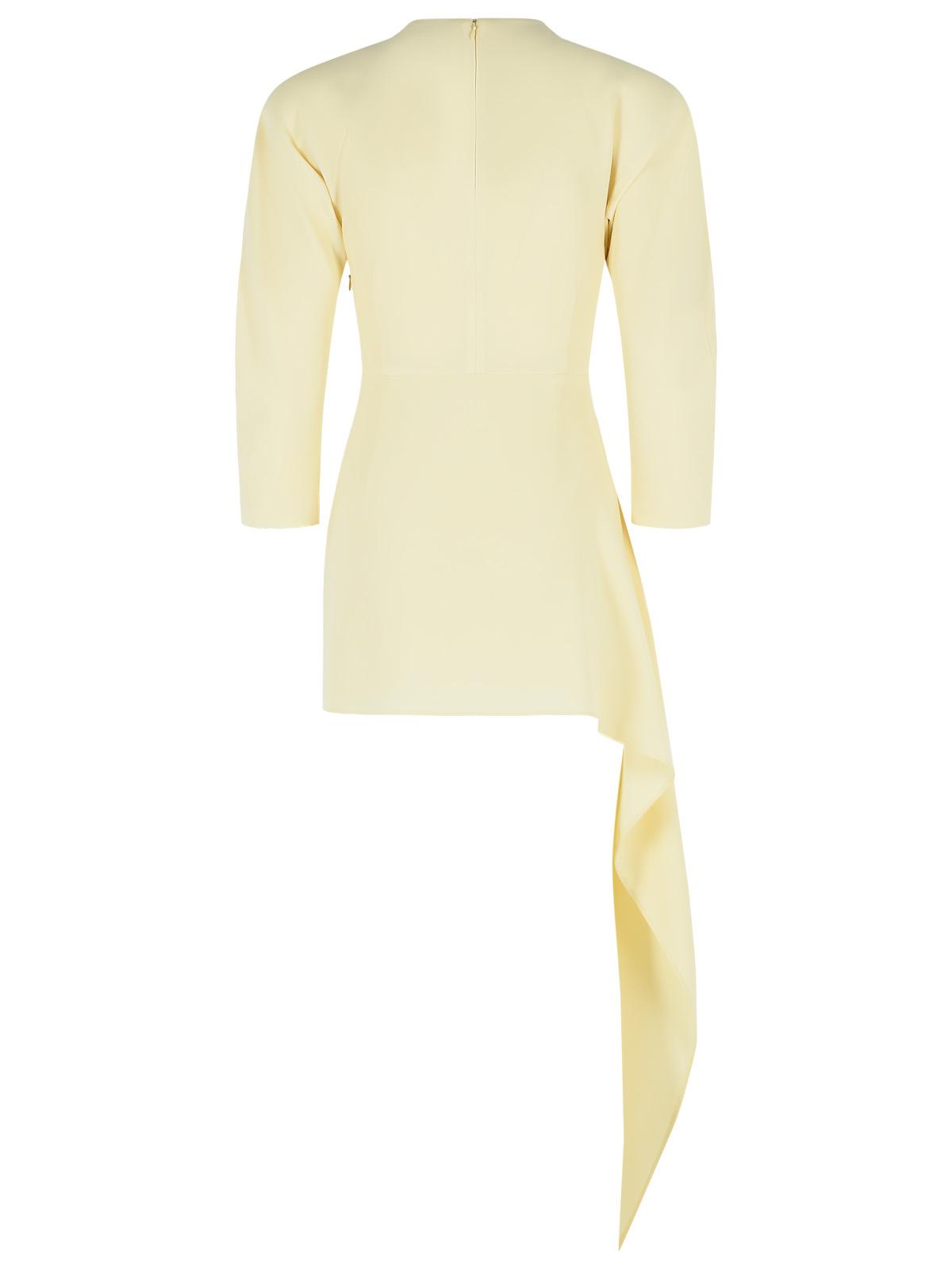 The Andamane 'Amanda' Cream Polyester Mini Dress Women THE ANDAMANE