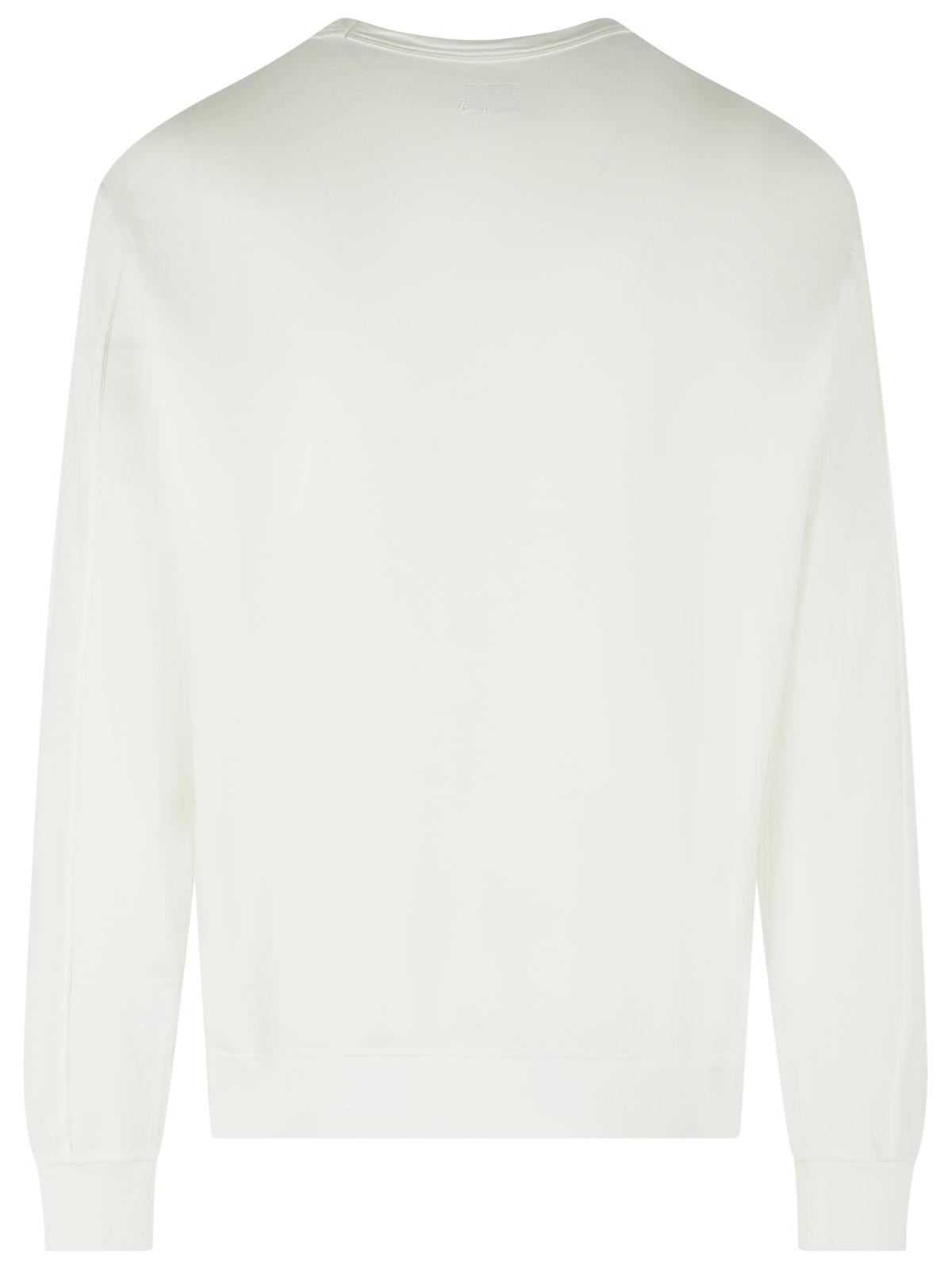C.P. Company White Cotton Sweater Men C.P. COMPANY