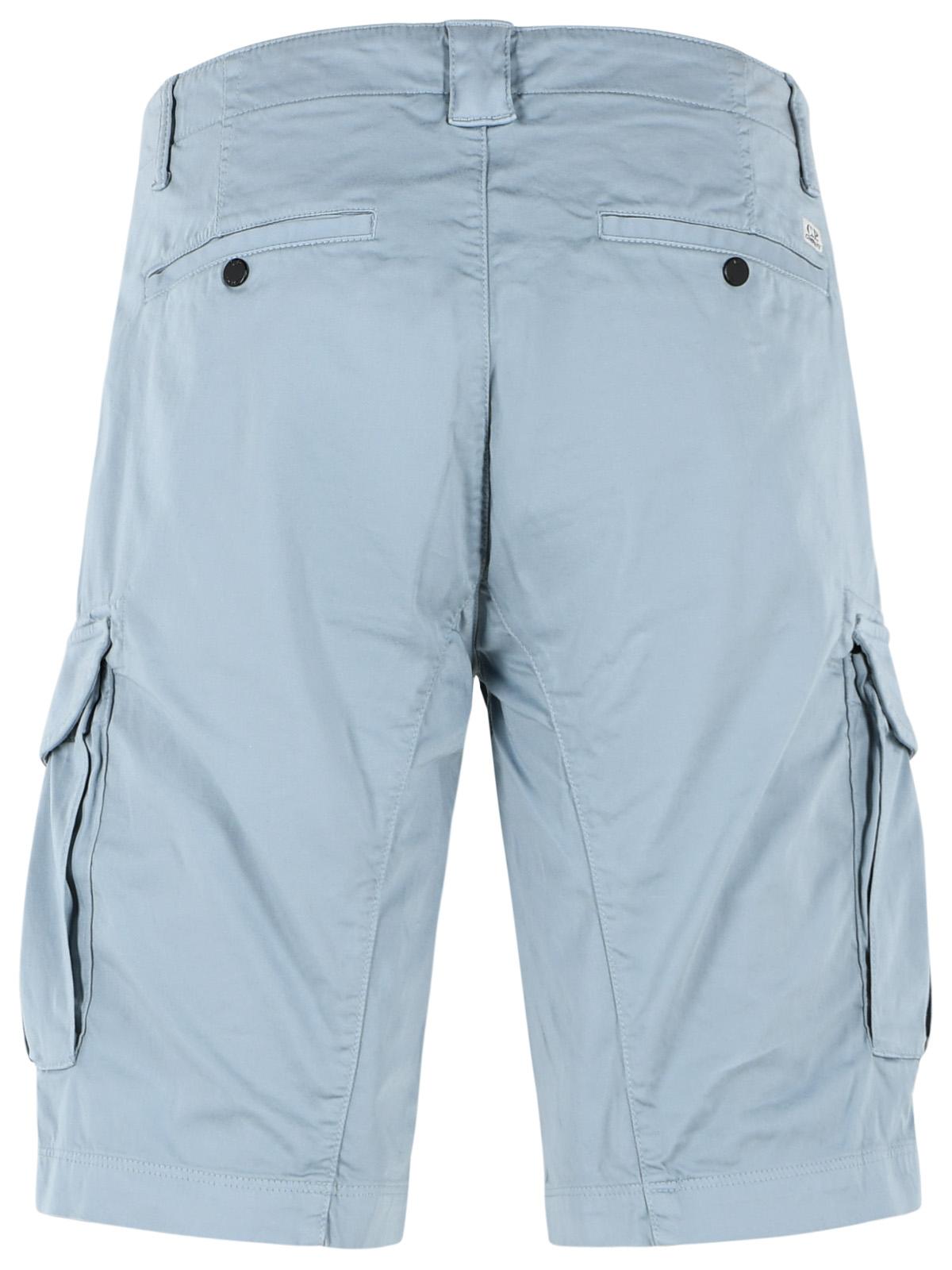 C.P. Company Light Blue Cotton Shorts Men C.P. COMPANY