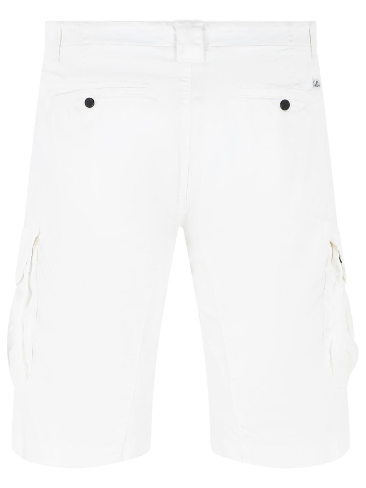 C.P. Company White Cotton Shorts Men C.P. COMPANY