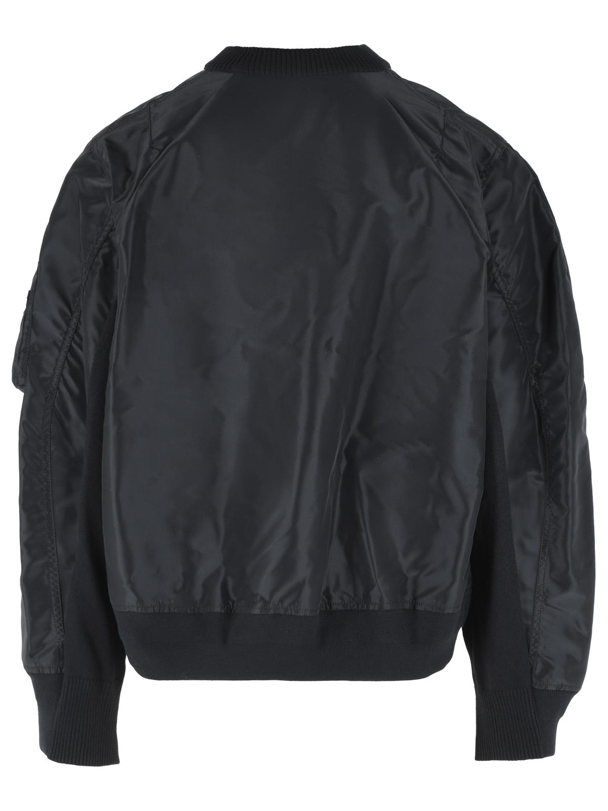 Sacai Black Cotton Blend Sweater Men