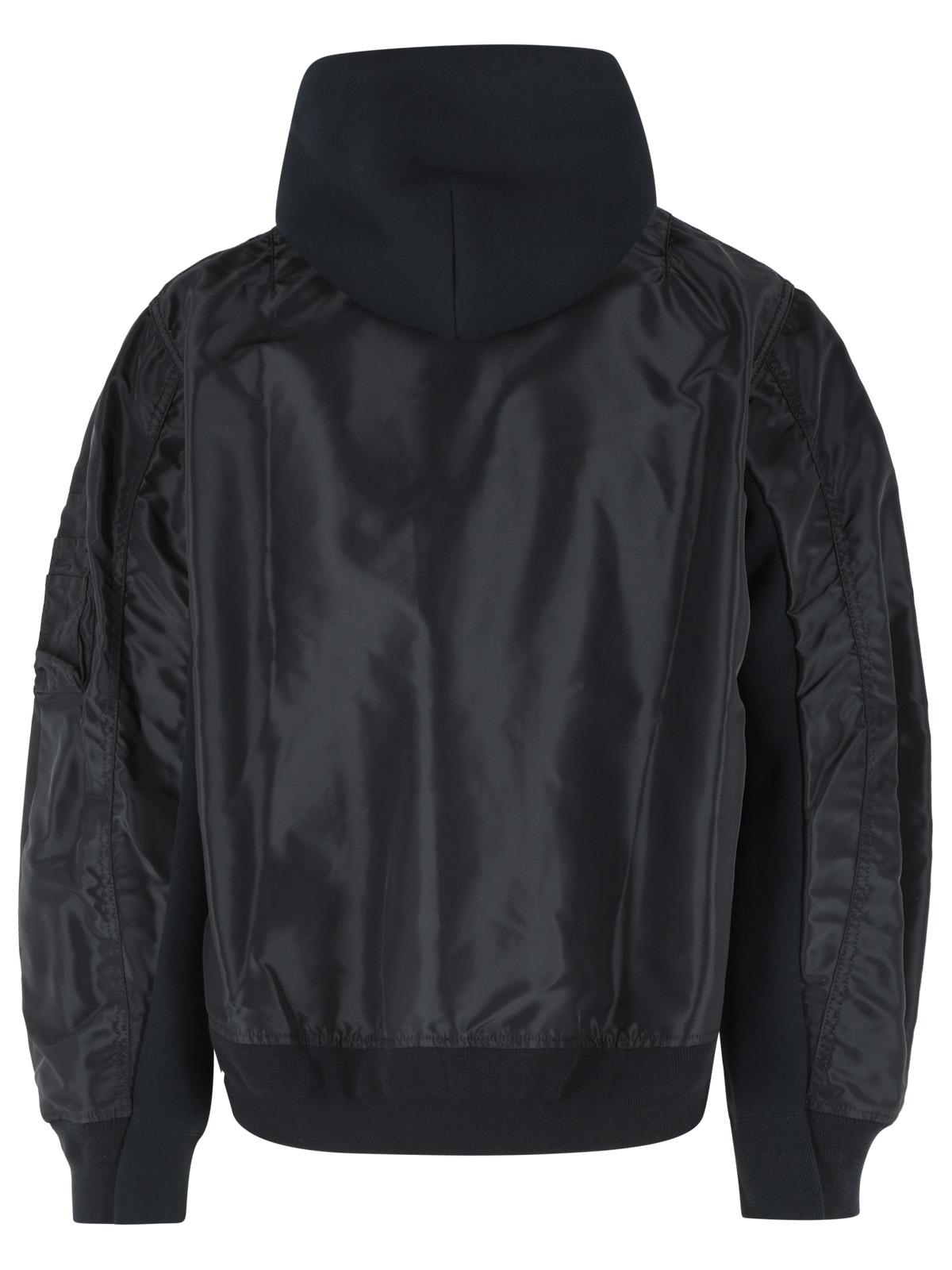 Sacai Black Cotton Blend Sweatshirt Men SACAI
