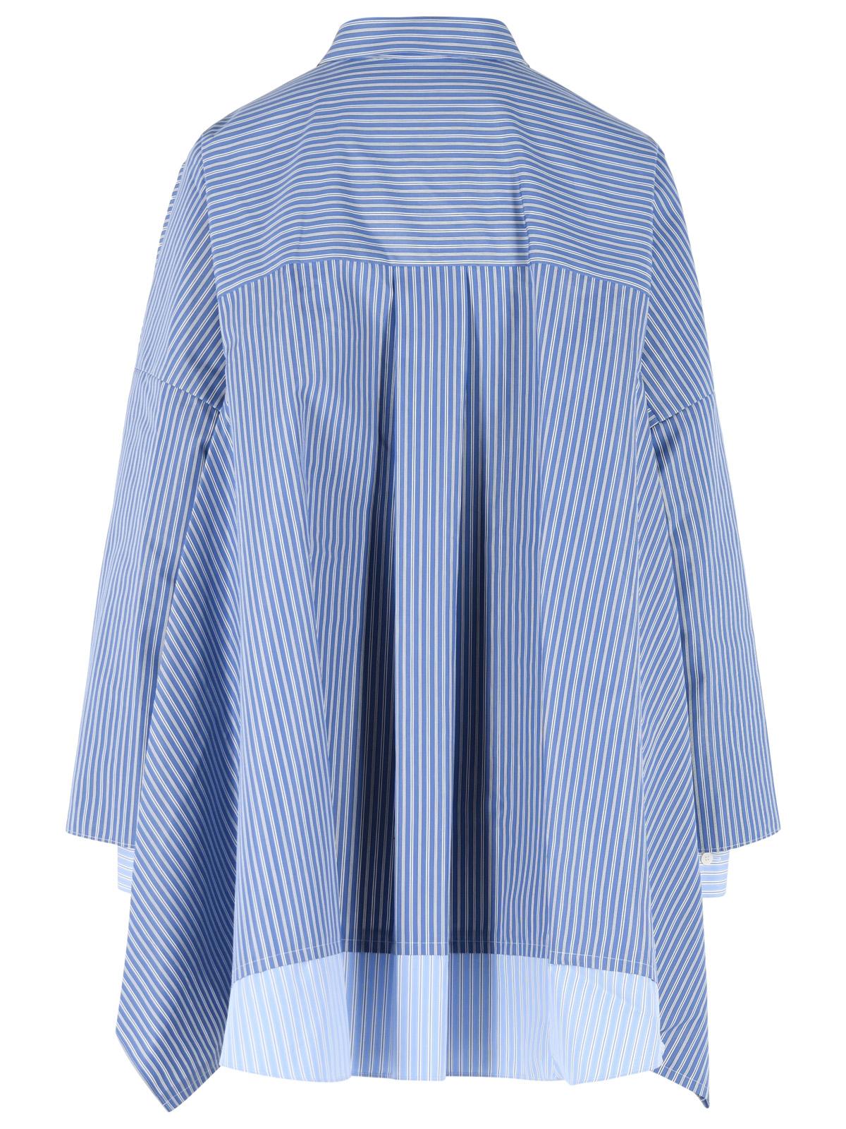 Sacai Light Blue Cotton Blend Shirt Women SACAI