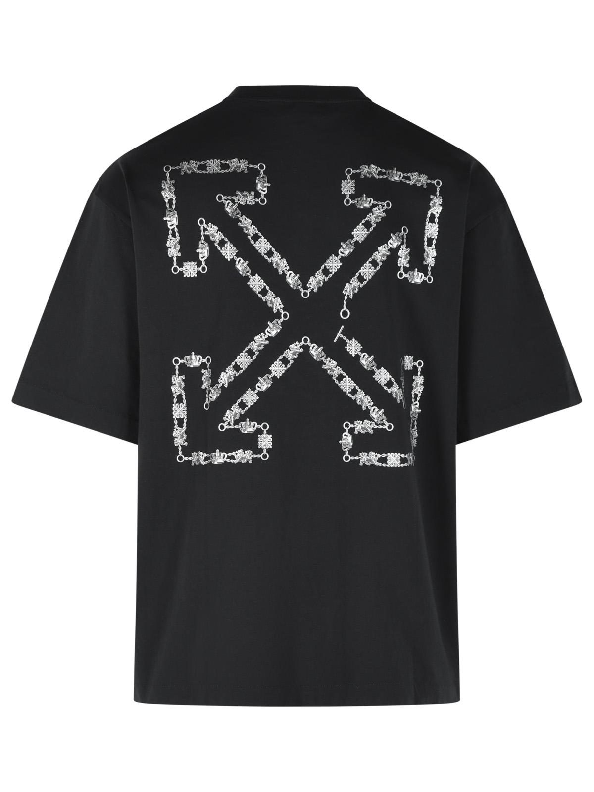 Off-White 'Chain' Black Cotton T-Shirt Men OFF-WHITE