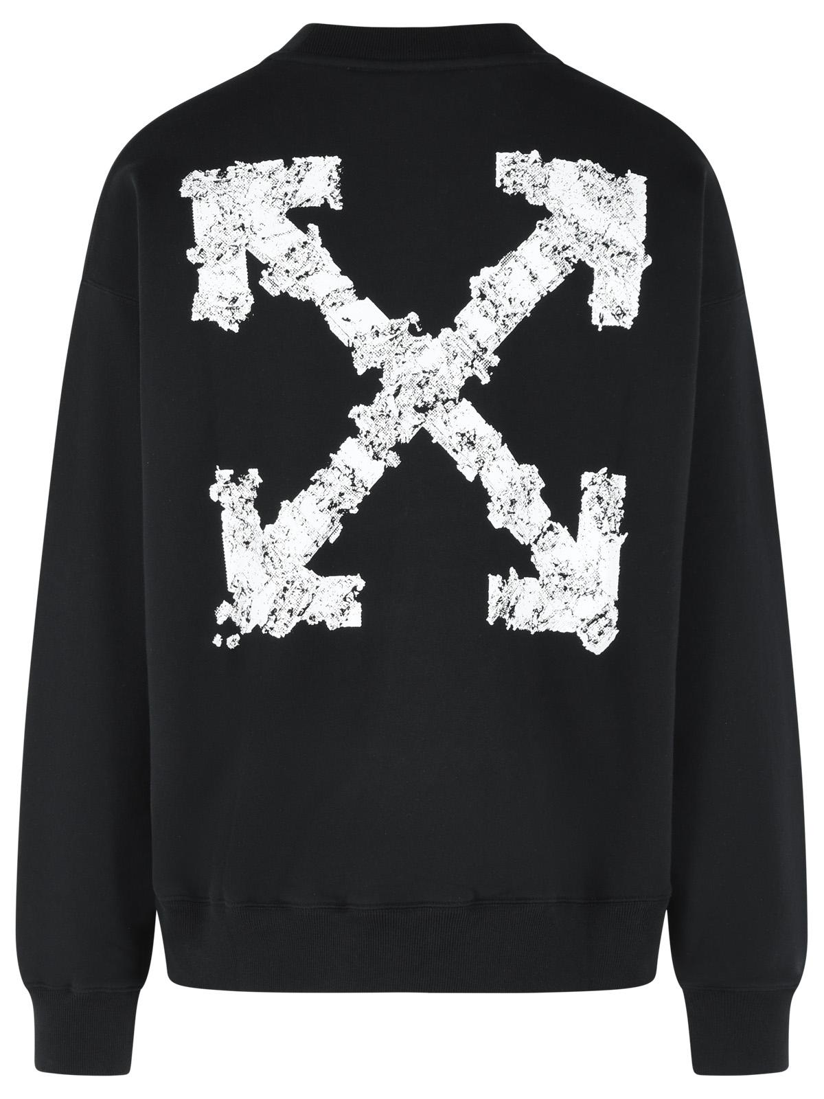 Off-White 'Heraldic' Black Cotton Sweatshirt Men OFF-WHITE