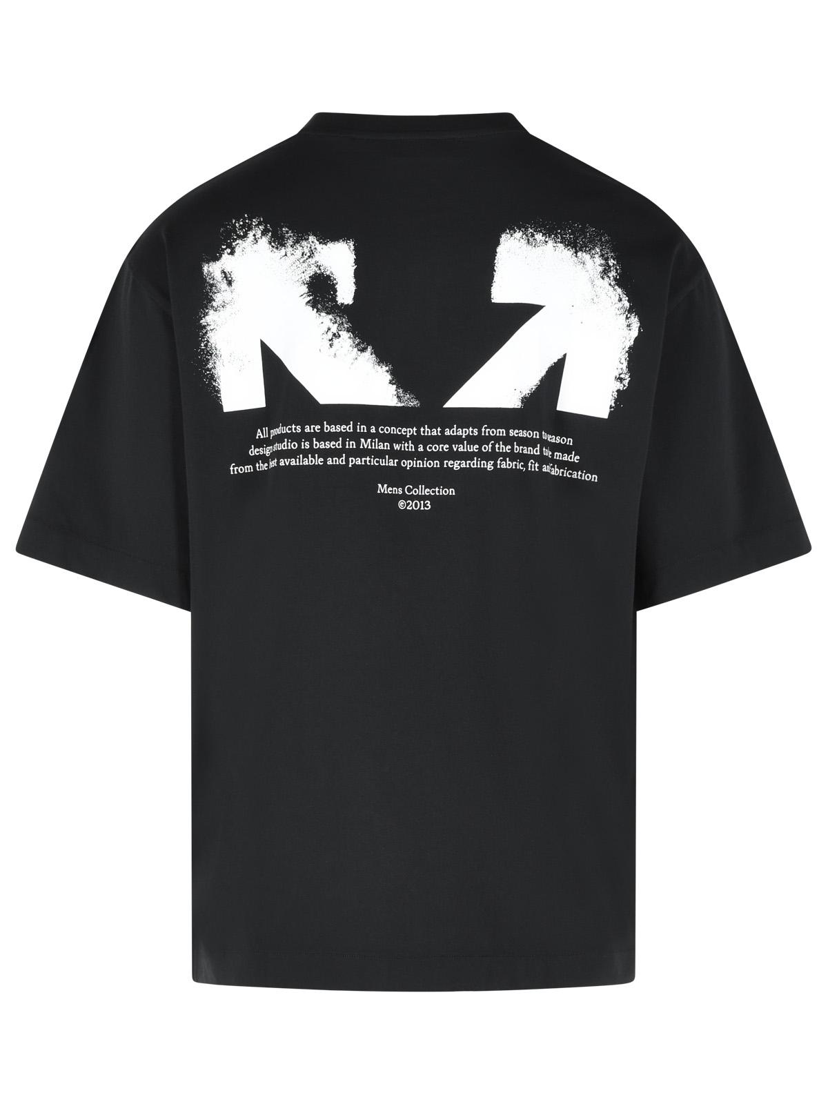 Off-White 'Half Arrow' Black Cotton T-Shirt Men OFF-WHITE