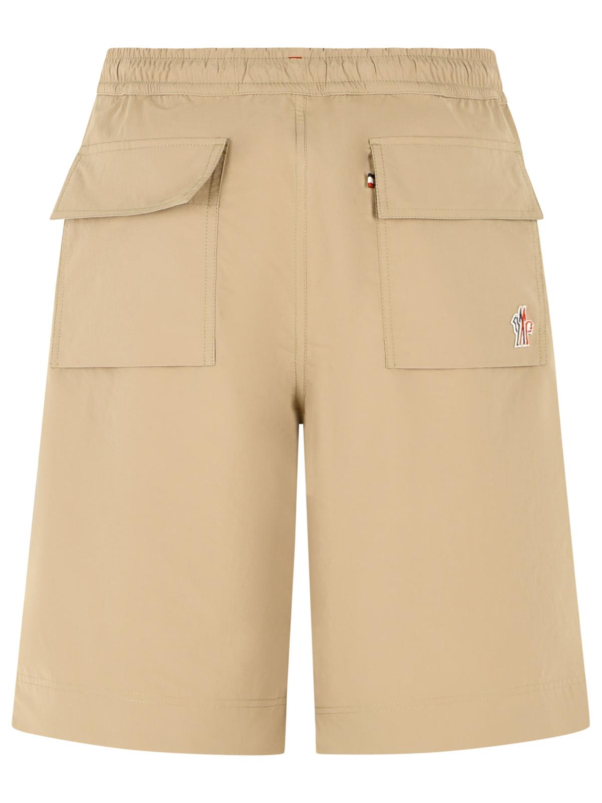 Moncler Grenoble Beige Technical Froissé Shorts Men MONCLER GRENOBLE