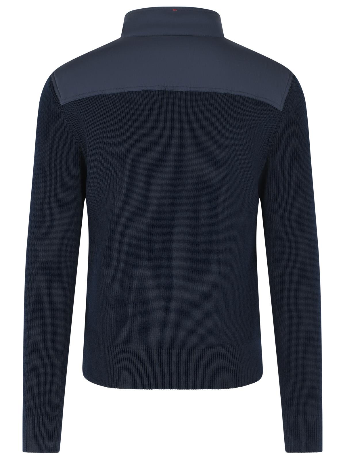Moncler Grenoble Padded Cotton Cardigan With Zip Navy Blue Men