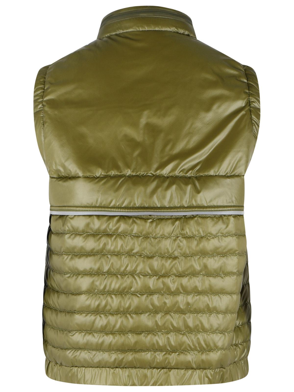 Moncler Grenoble 'Gumiane' Padded Vest With Green Polyamide Hood Women MONCLER GRENOBLE