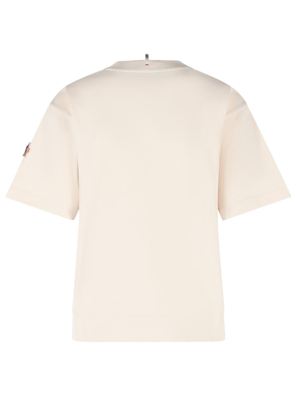 Moncler Grenoble Ivory White Cotton T-Shirt Women MONCLER GRENOBLE
