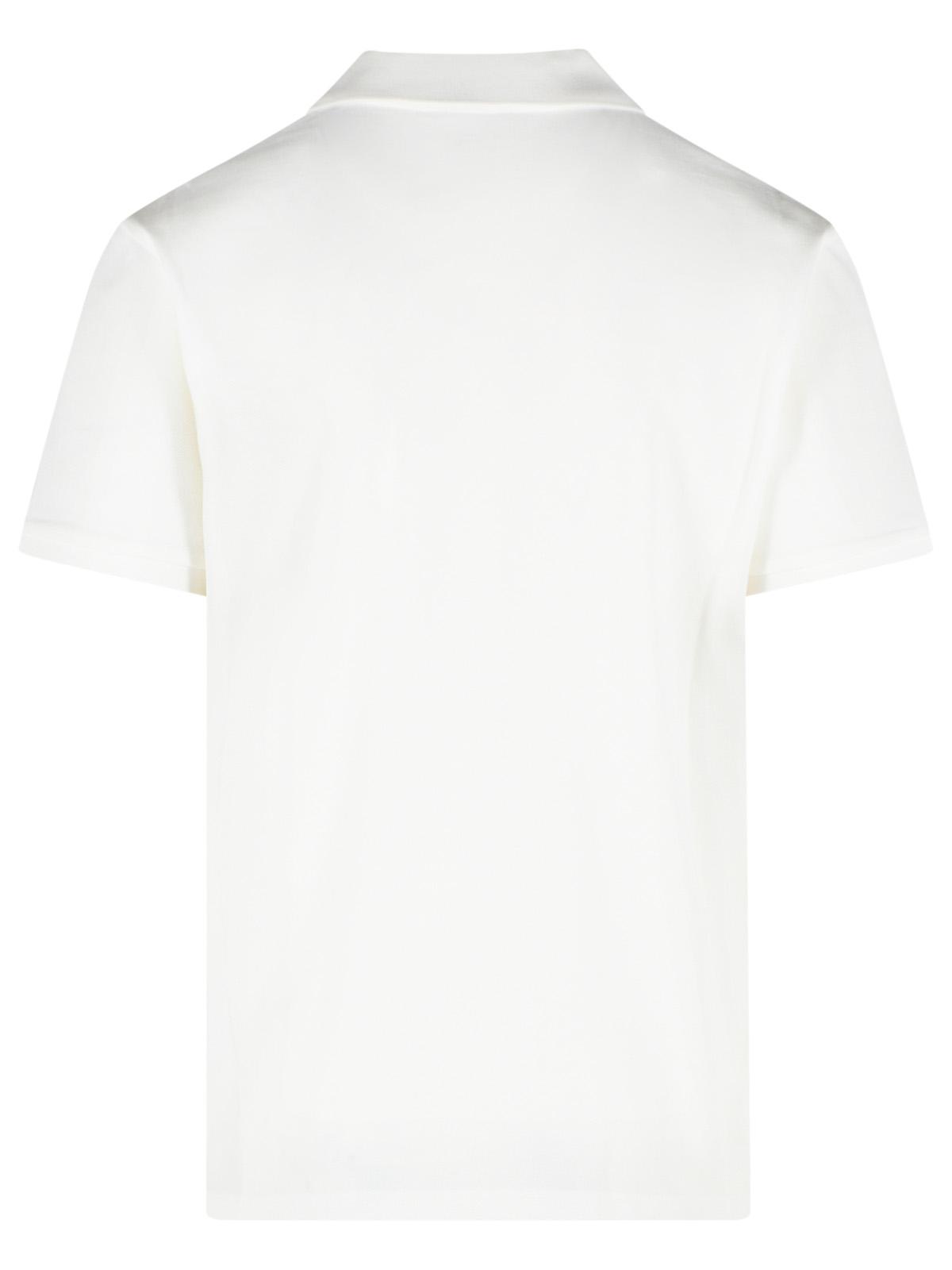 Moncler White Cotton Polo Shirt Men MONCLER