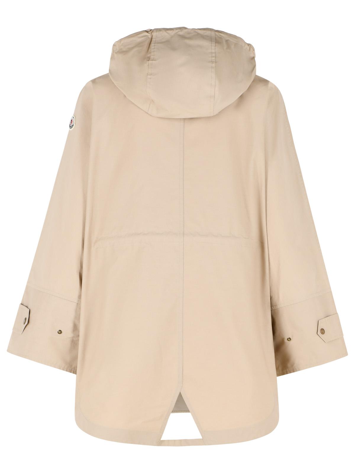 Moncler 'Bruerra' Cape In Beige Cotton Blend Women