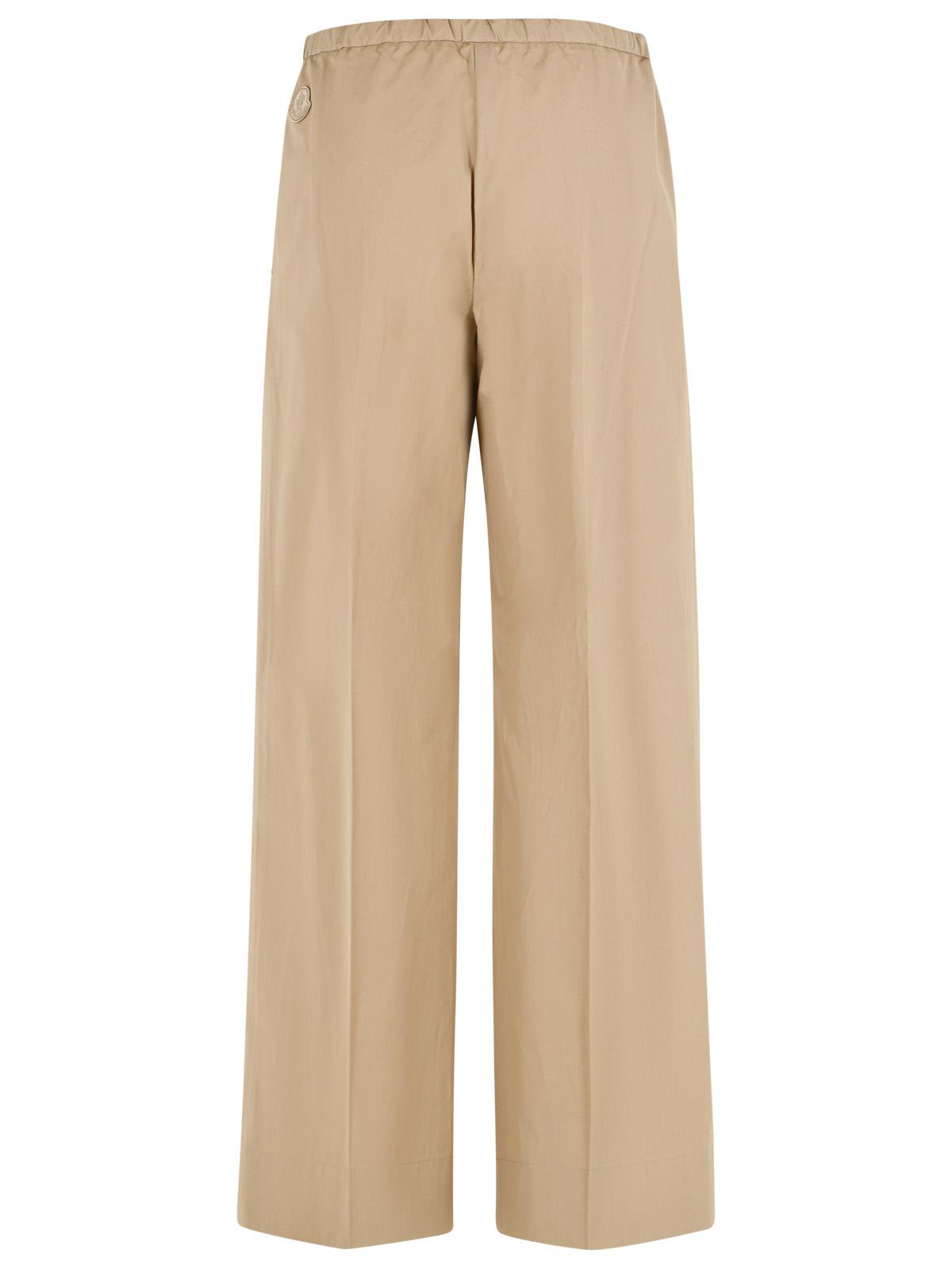 Moncler Beige Cotton Pants Women MONCLER