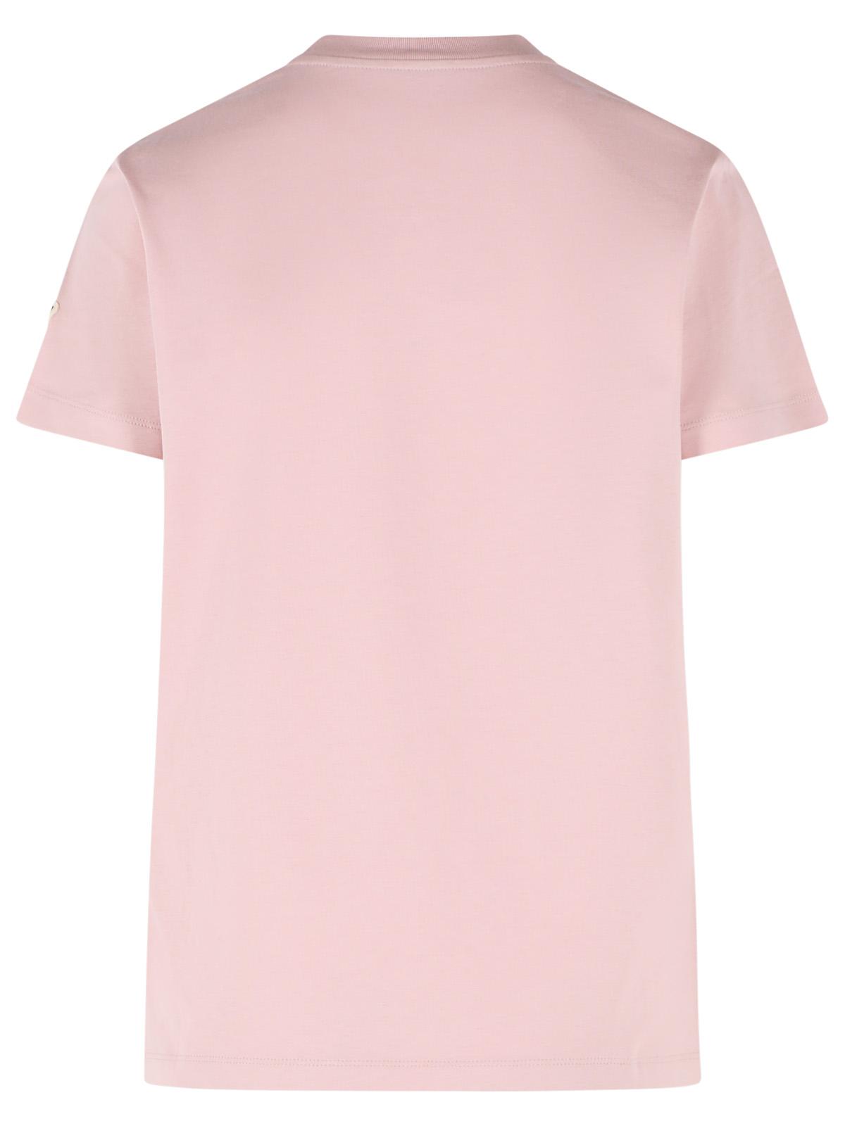 Moncler Pink Cotton T-Shirt Women MONCLER