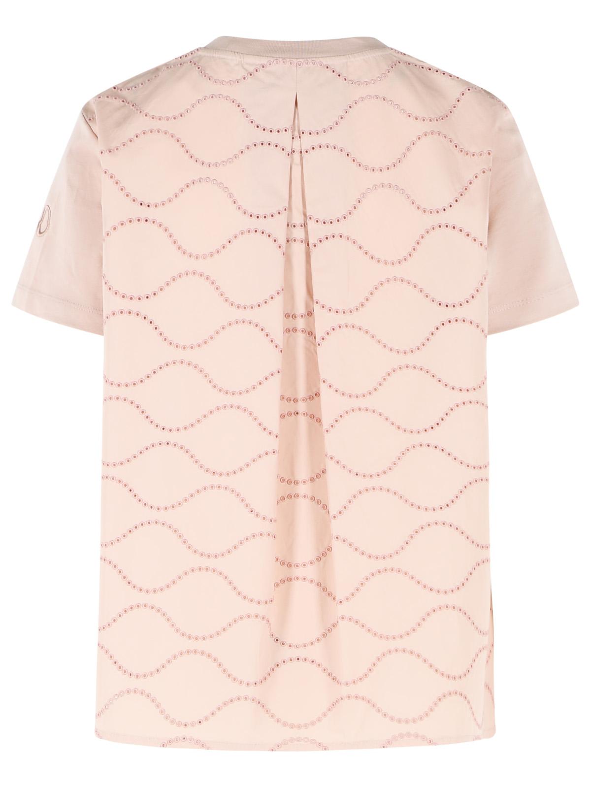 Moncler Pink Cotton T-Shirt Women MONCLER