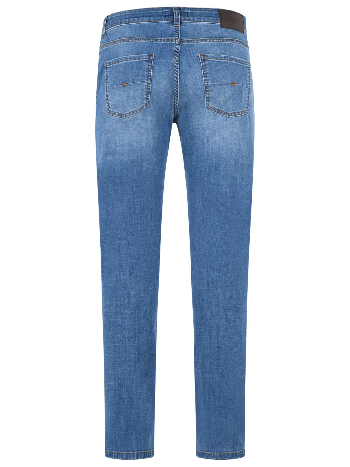 Fay Blue Cotton Jeans Men FAY