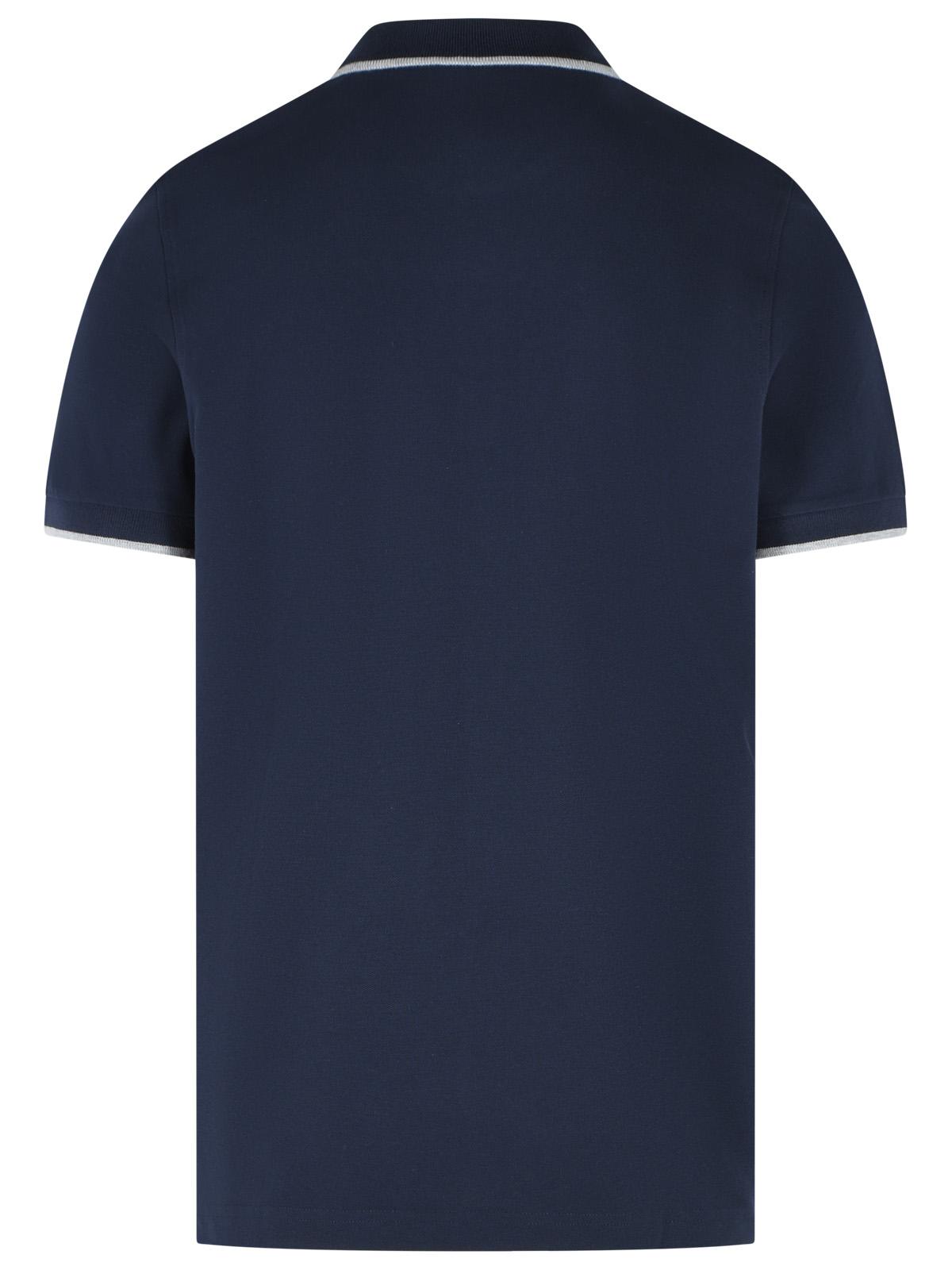 Fay Navy Stretch Cotton Polo Shirt Men FAY