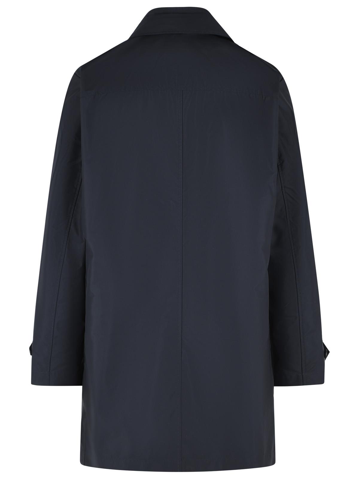 Fay 'Morning' Blue Technical Poplin Coat Men FAY