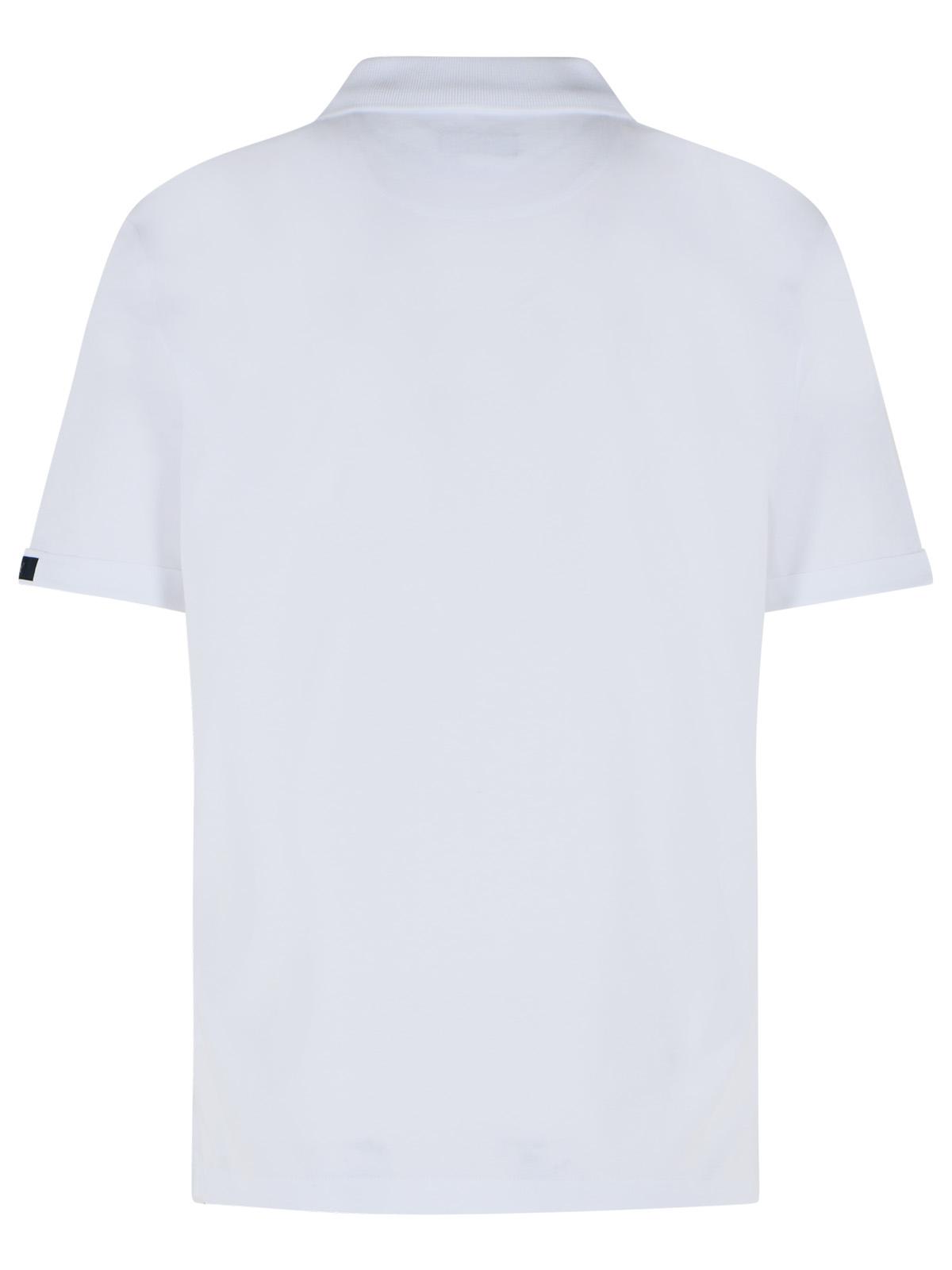 Fay White Cotton Polo Shirt Men FAY