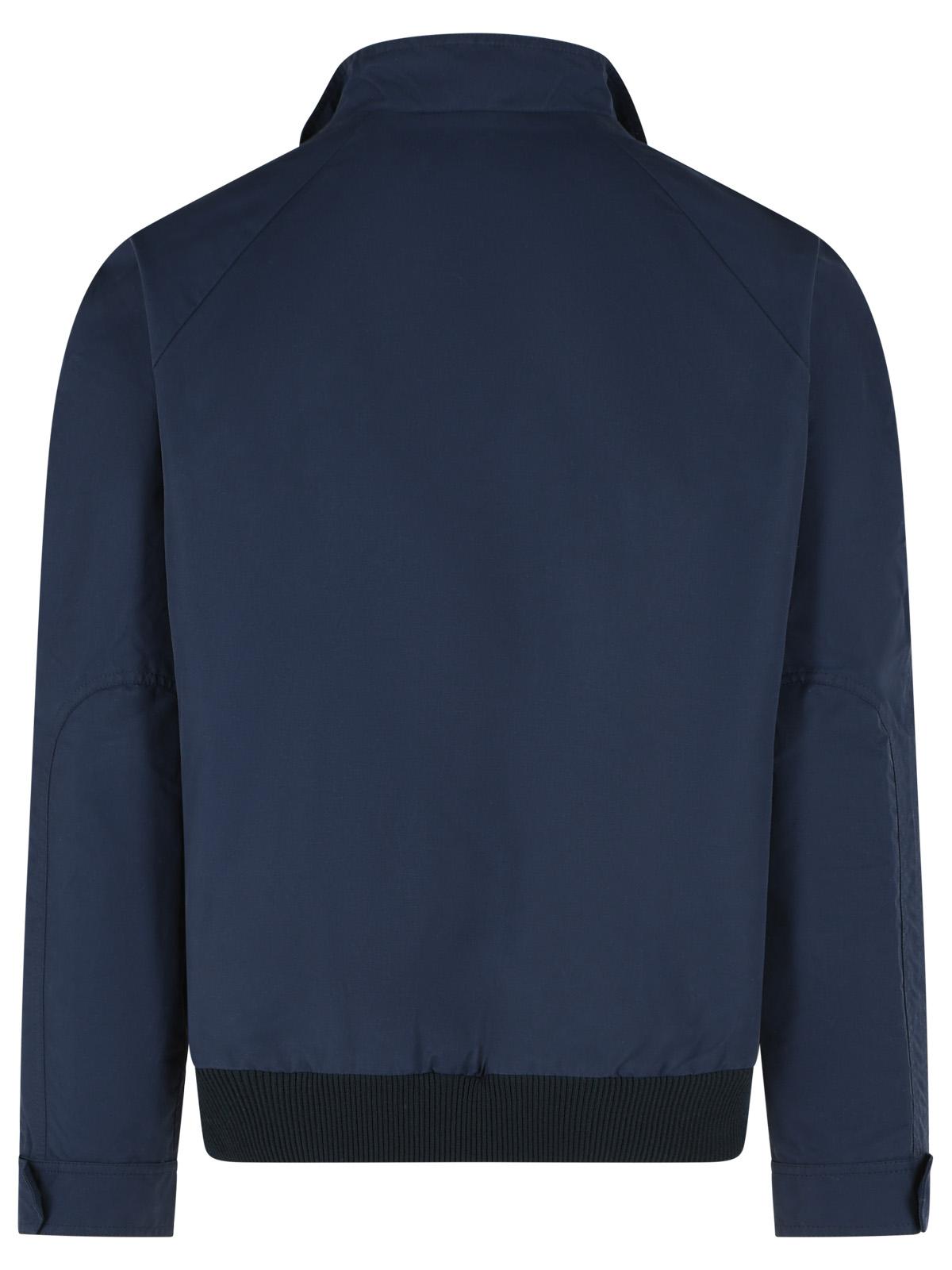 Fay Blue Cotton And Nylon Faille Bomber Jacket Men FAY