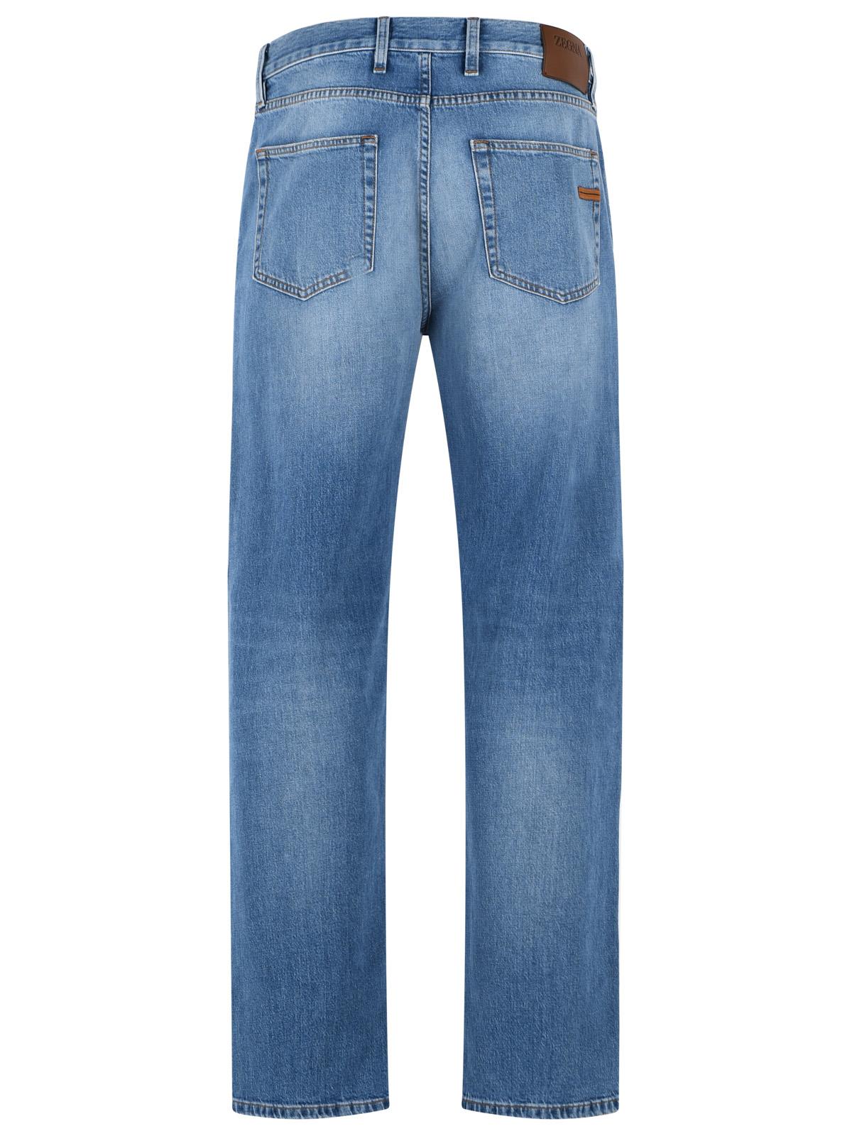 Zegna Light Blue Cotton Jeans Men ZEGNA