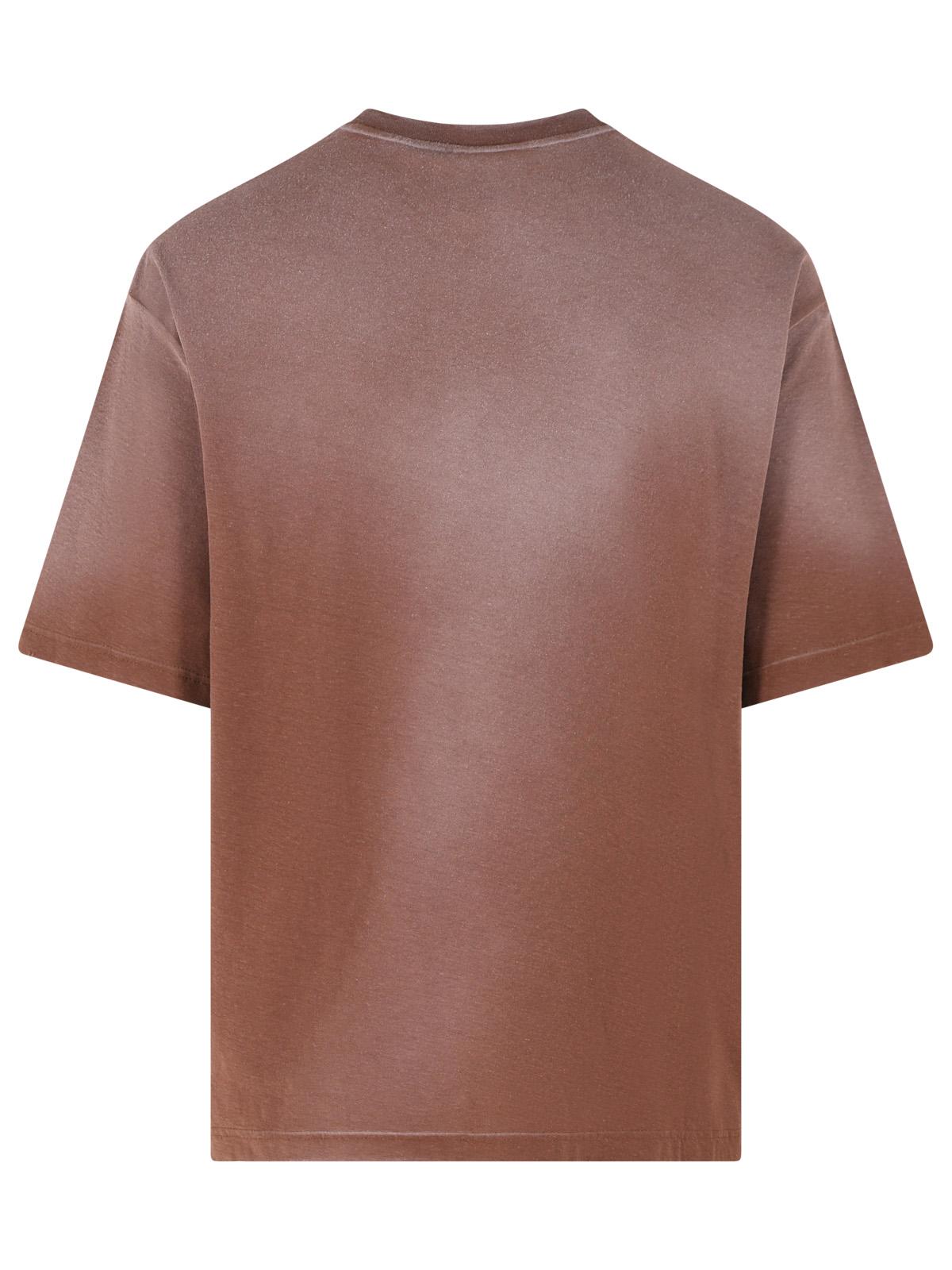 Acne Studios Brown Cotton And Linen T-Shirt Women ACNE STUDIOS
