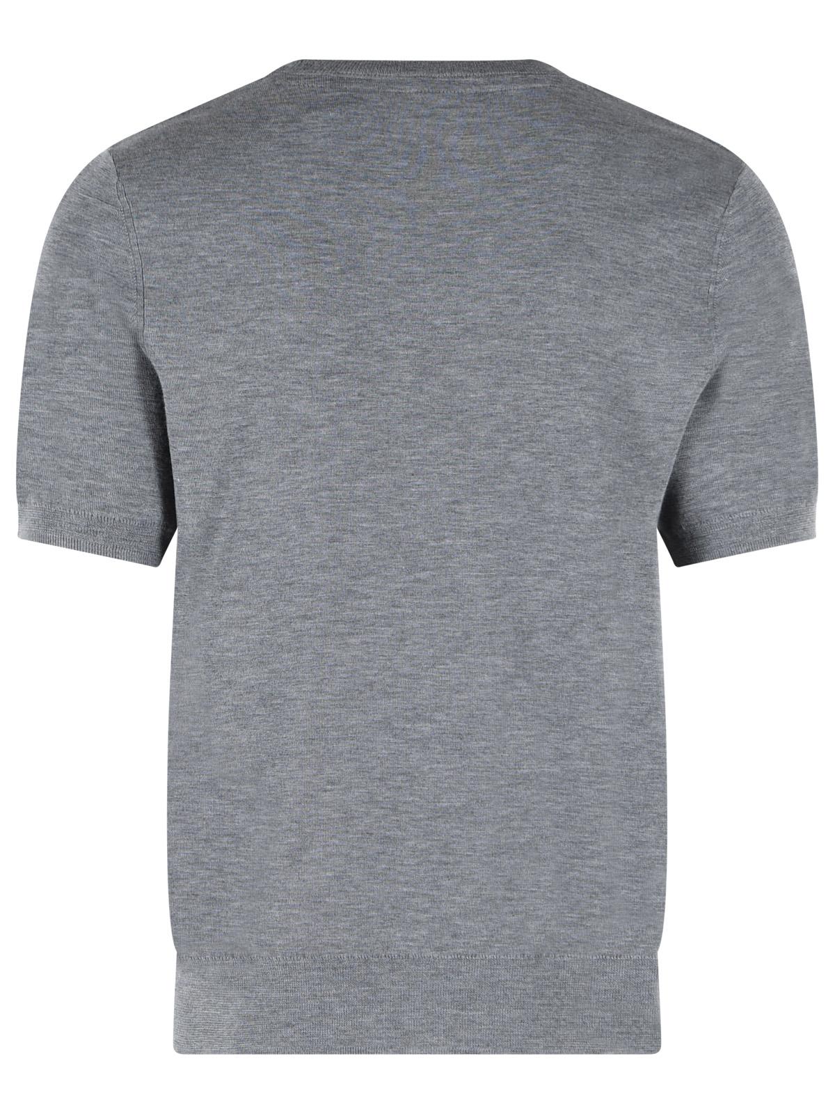 Burberry 'Tom' Grey Cashmere T-Shirt Men BURBERRY