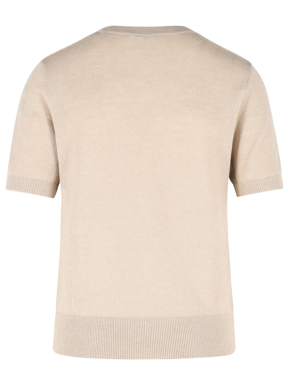 Burberry 'Anisa' Beige Cotton And Wool Sweater Women BURBERRY