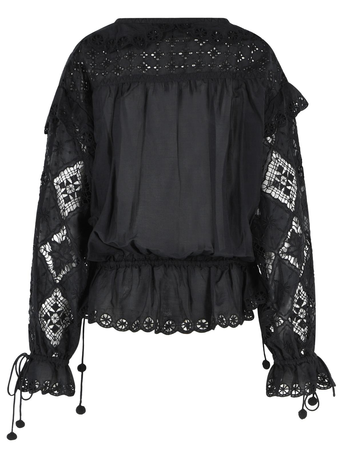 Isabel Marant 'Nowana' Black Cotton Blouse Women ISABEL MARANT