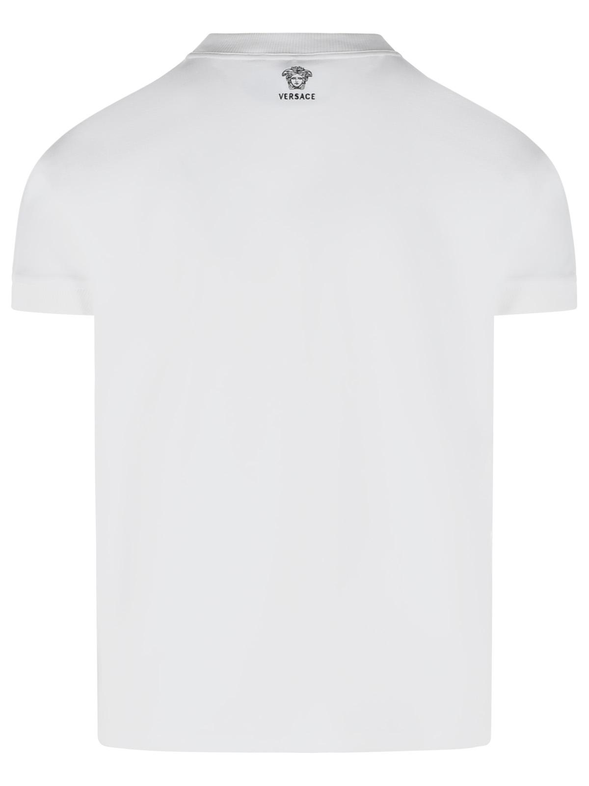 Versace White Stretch Cotton T-Shirt Men VERSACE