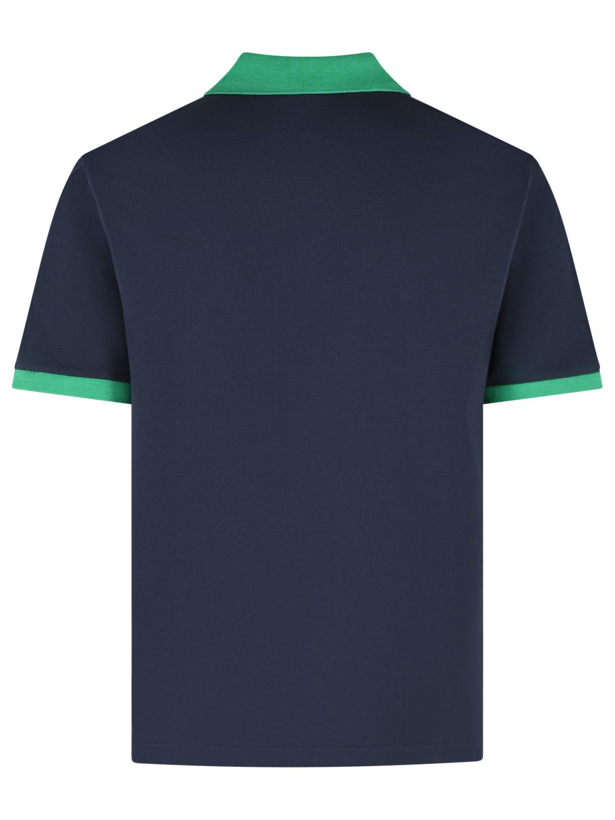 Versace Dark Navy Cotton Polo Shirt Men VERSACE
