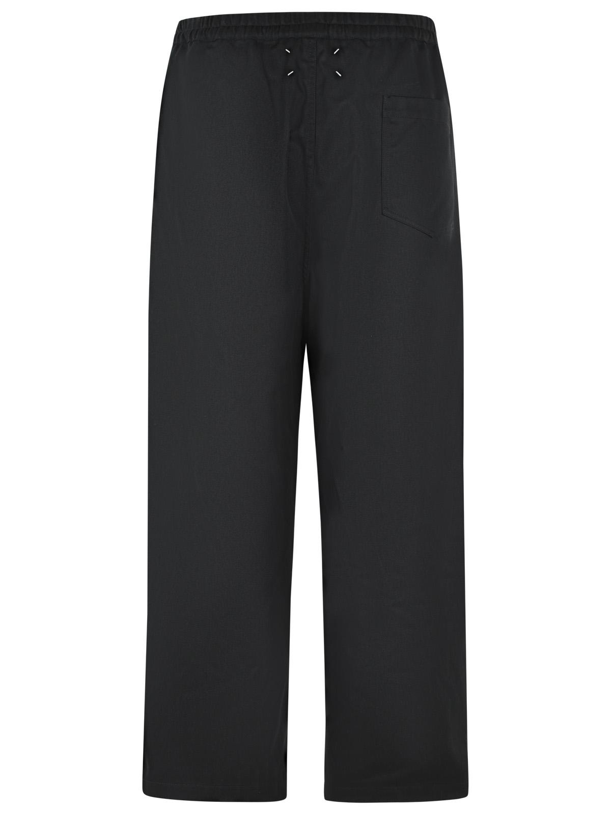 Maison Margiela Black Polyester And Cotton Pants Men MAISON MARGIELA