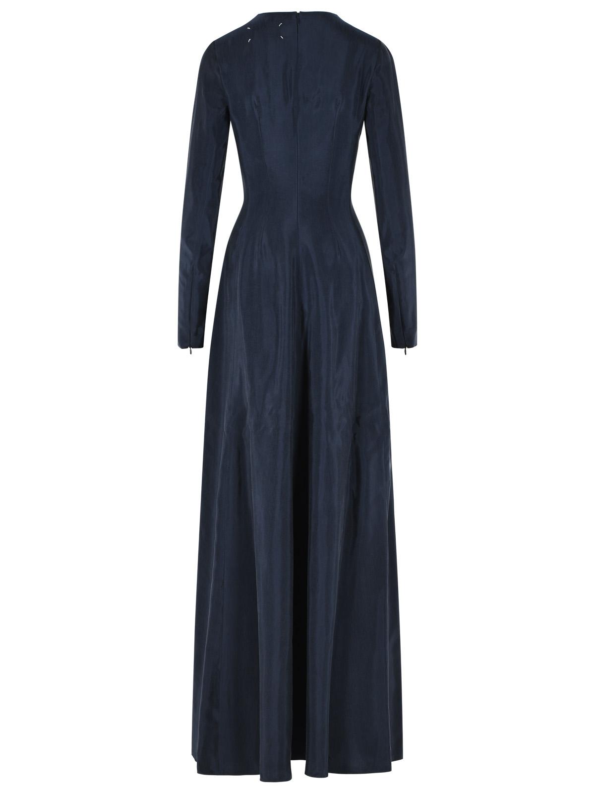 Maison Margiela Blue Cupro Maxi Dress Women MAISON MARGIELA