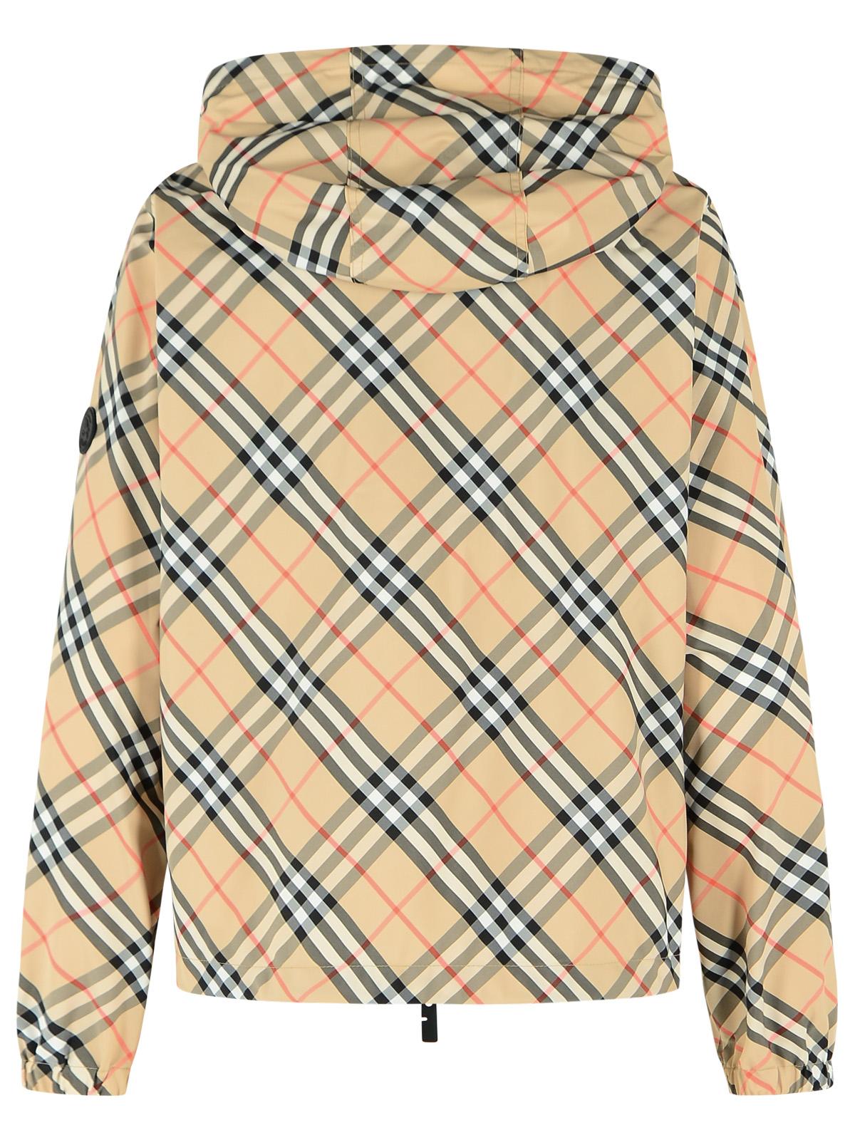 Burberry Salcombe Check Beige Sabbia Polyester Jacket Women BURBERRY