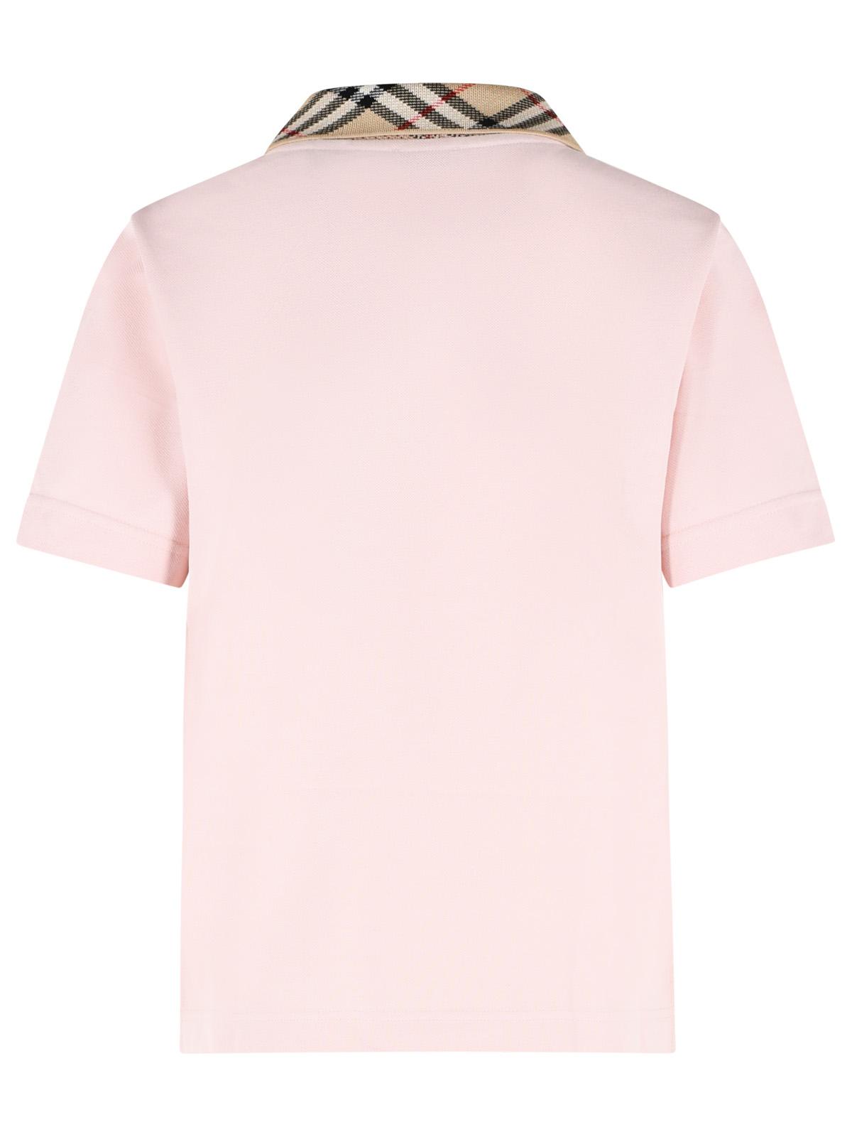 Burberry 'Imogen' Pink Cotton Polo Shirt Women BURBERRY