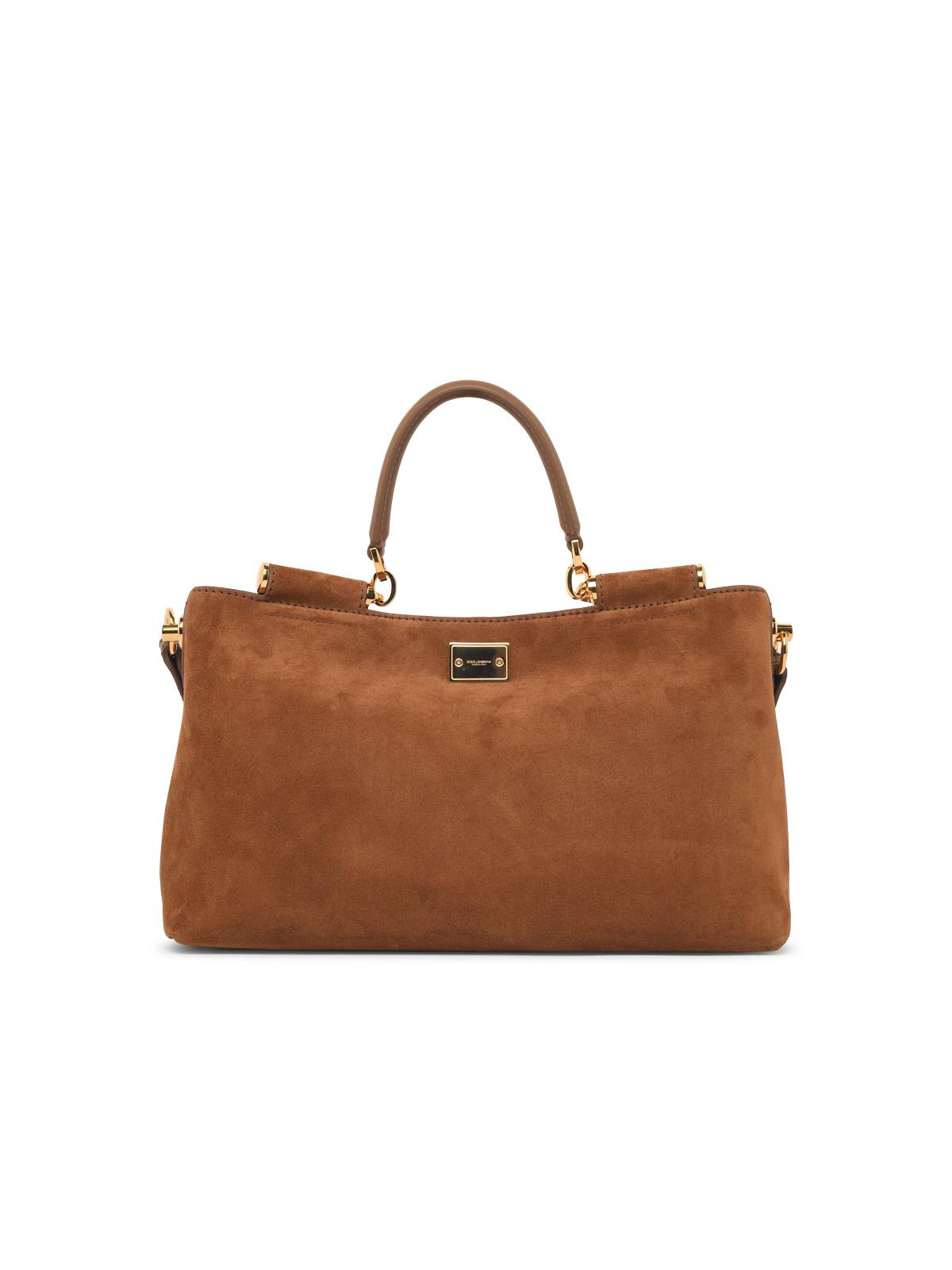 Dolce & Gabbana Medium 'Vittoria' Brown Suede Handbag Women DOLCE & GABBANA