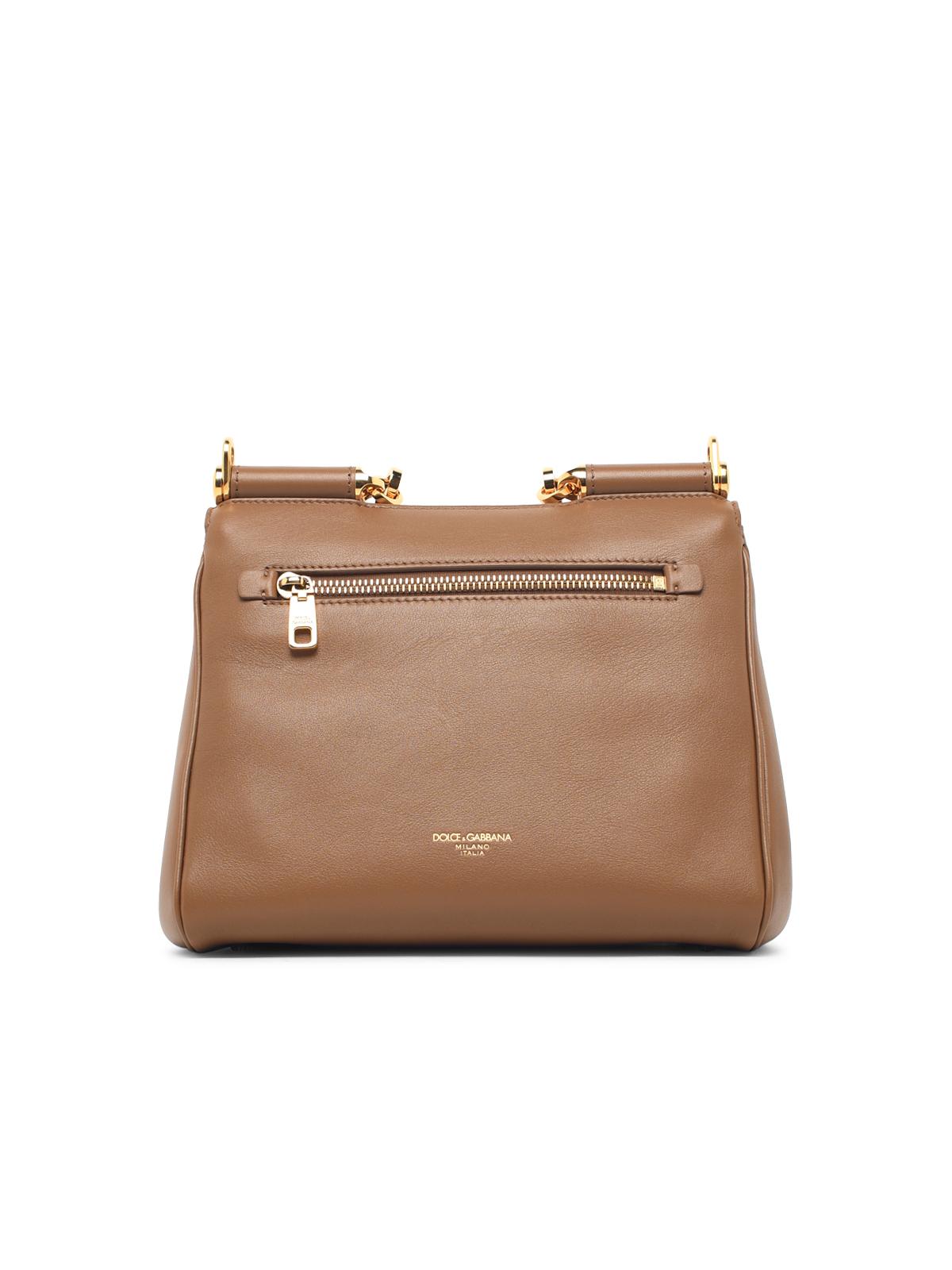 Dolce & Gabbana Small 'My Sicily' Brown Leather Bag Women DOLCE & GABBANA