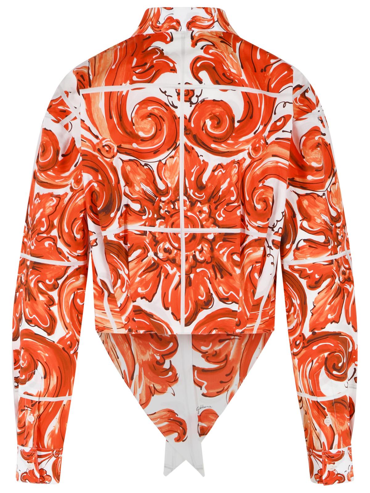 Dolce & Gabbana Majolica Print Cotton Poplin Shirt Women DOLCE & GABBANA