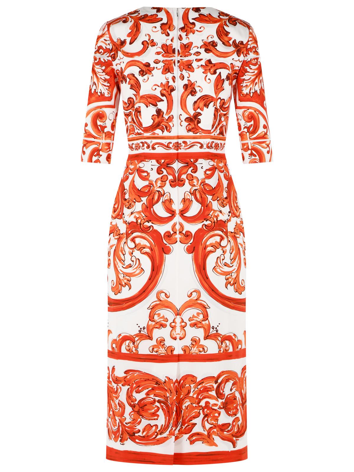 Dolce & Gabbana Majolica Print Silk 'Charmeuse' Dress Women DOLCE & GABBANA