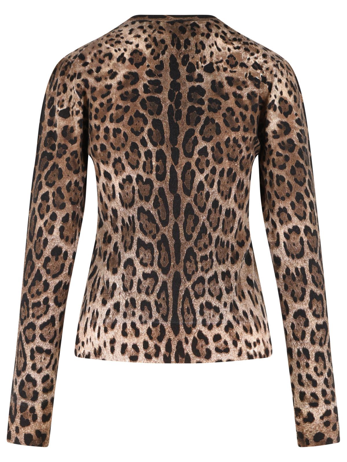 Dolce & Gabbana Leopard Print Virgin Wool Sweater Women DOLCE & GABBANA