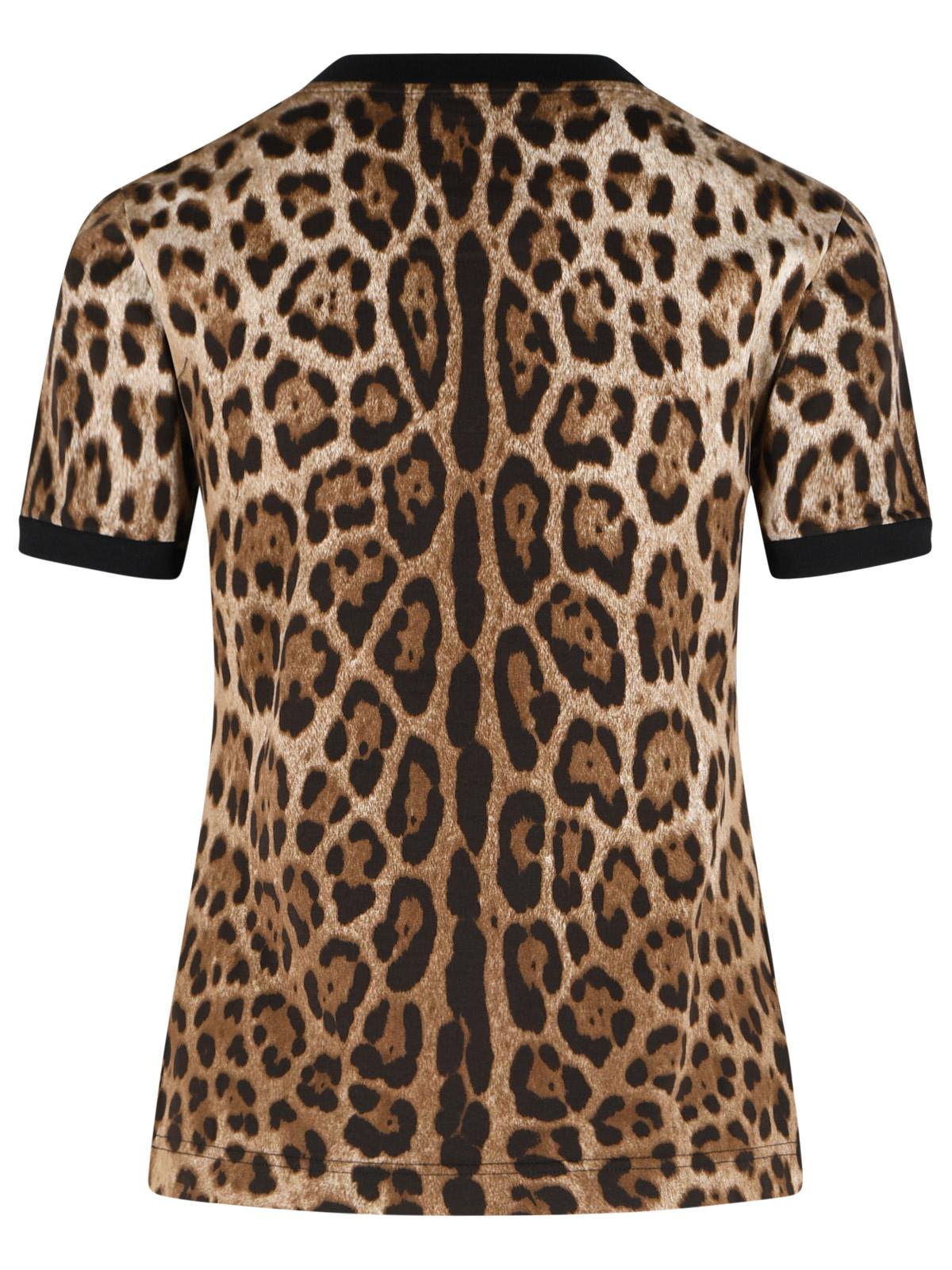 Dolce & Gabbana Leopard Print Cotton T-Shirt Women DOLCE & GABBANA