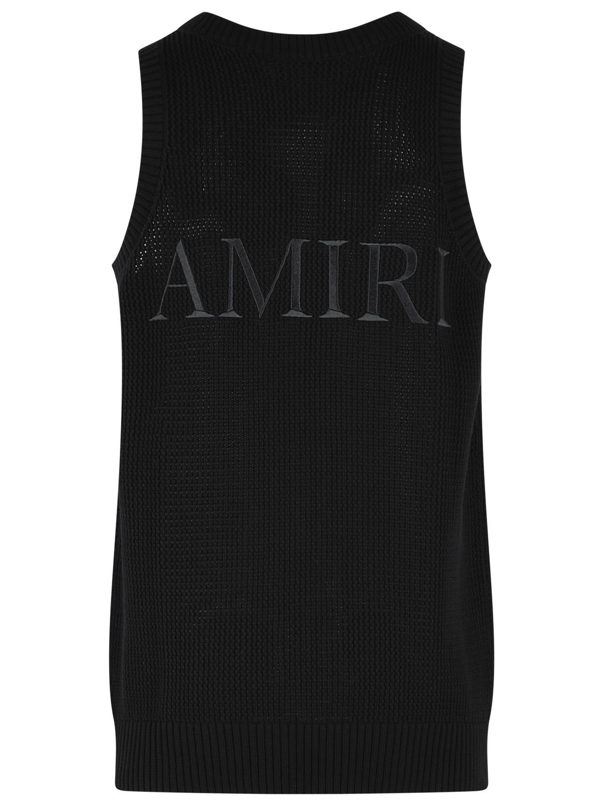 Amiri 'Knit Mesh' Black Cotton Tank Top Men AMIRI
