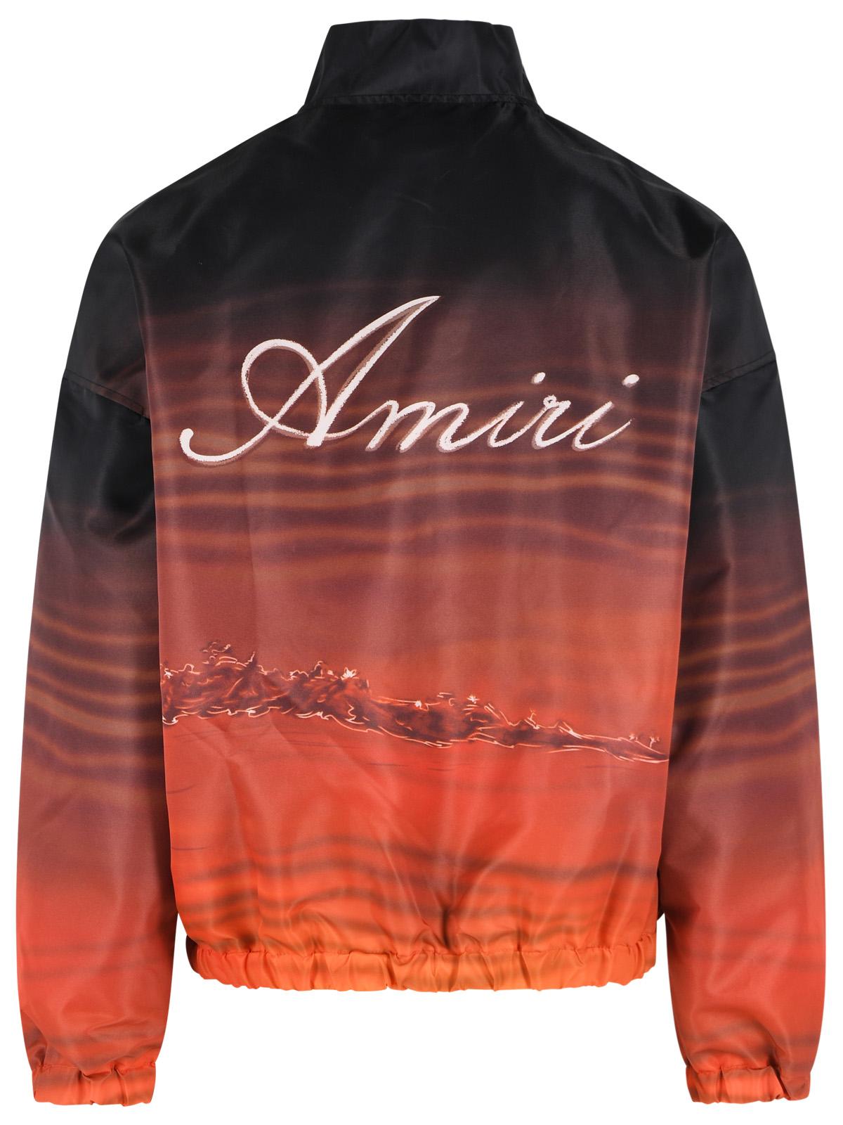 Amiri 'Palms' Bomber Jacket In Black And Orange Polyamide Men AMIRI