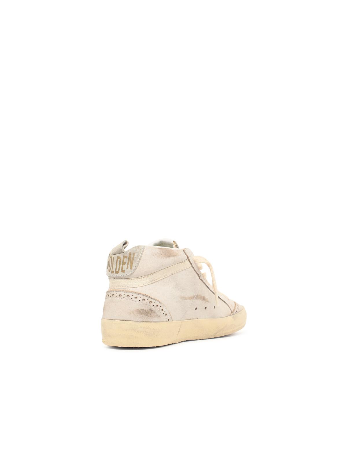Golden Goose 'Mid Star Classic' Beige Leather Sneakers Women GOLDEN GOOSE
