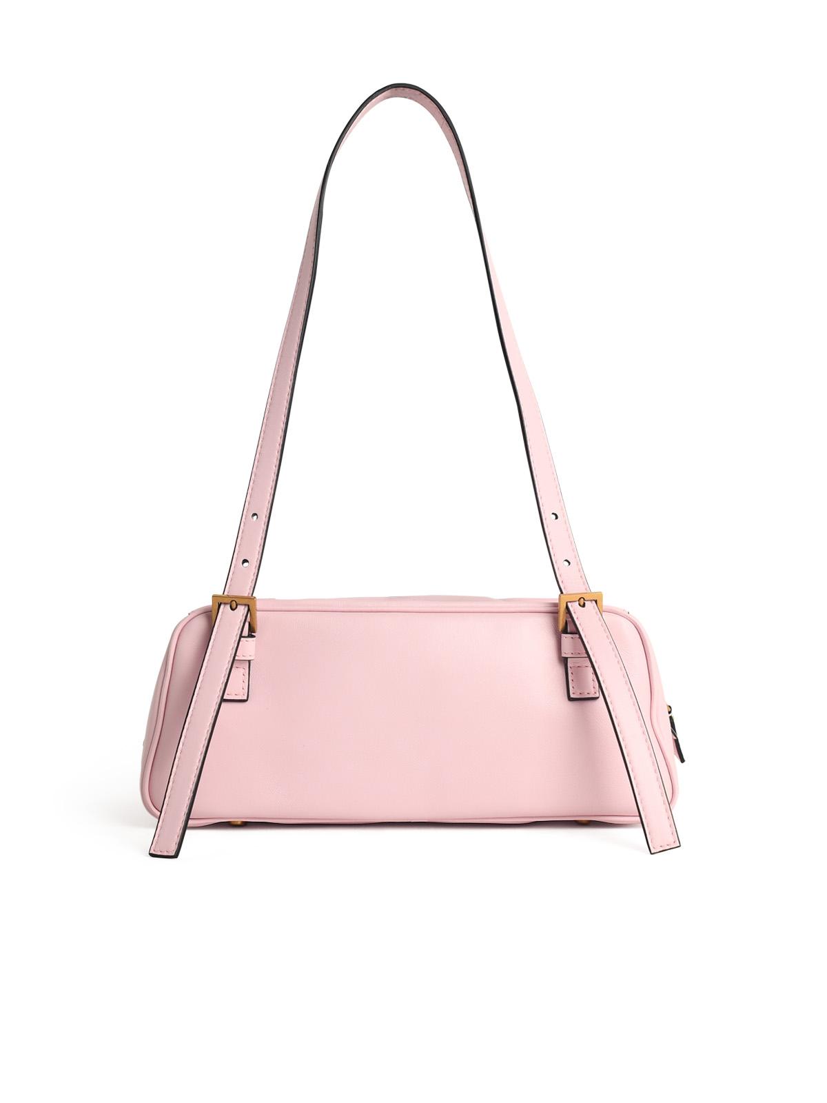Versace 'Emblème' Pink Nappa Leather Bowling Bag Women VERSACE