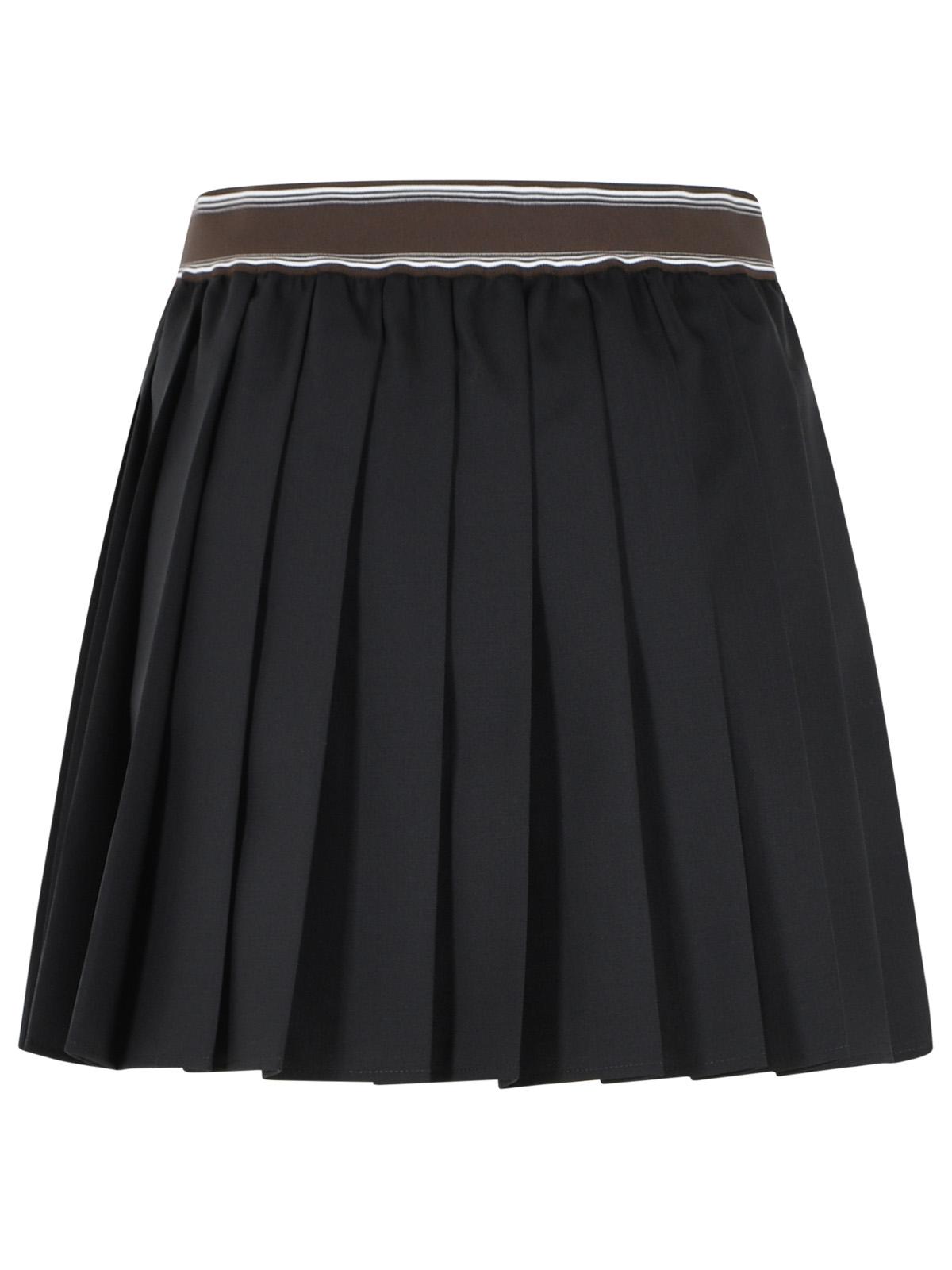 Versace Black Wool And Mohair Miniskirt Women VERSACE